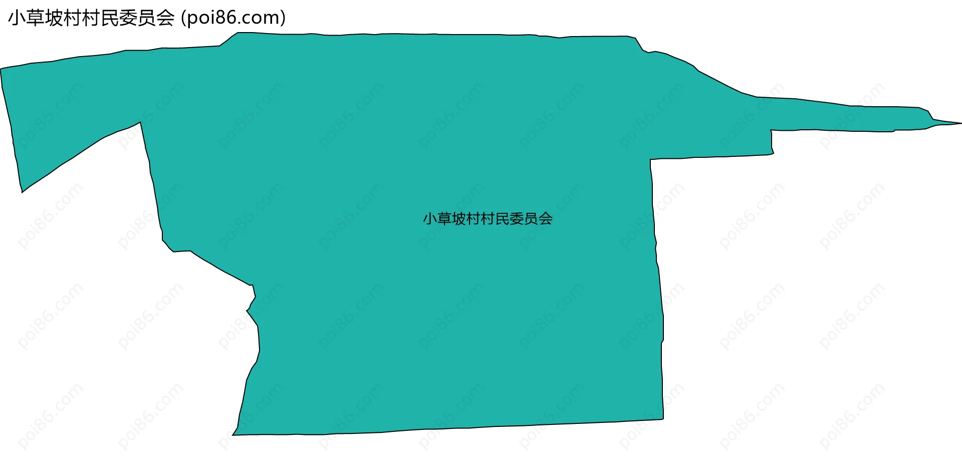 小草坡村村民委员会边界地图