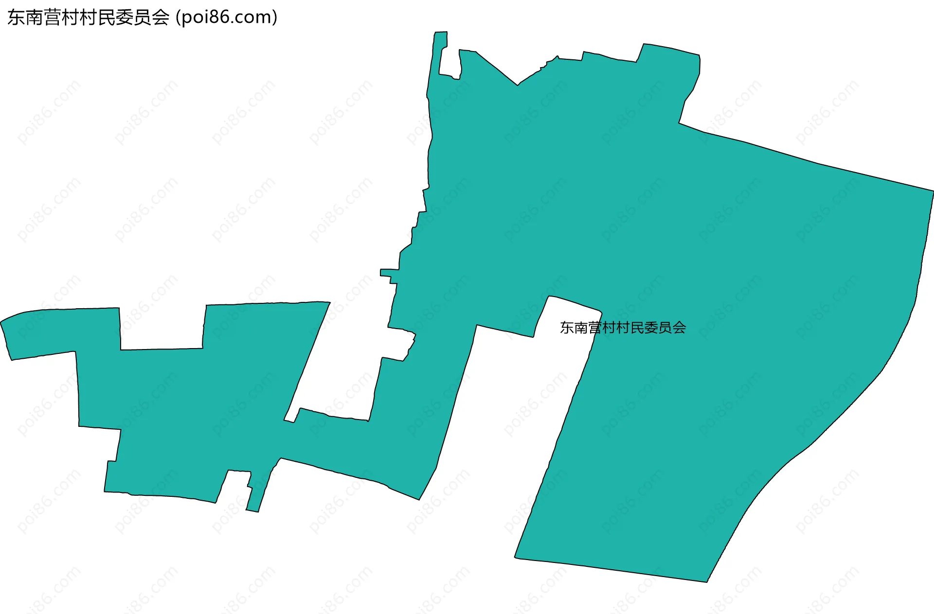 东南营村村民委员会边界地图