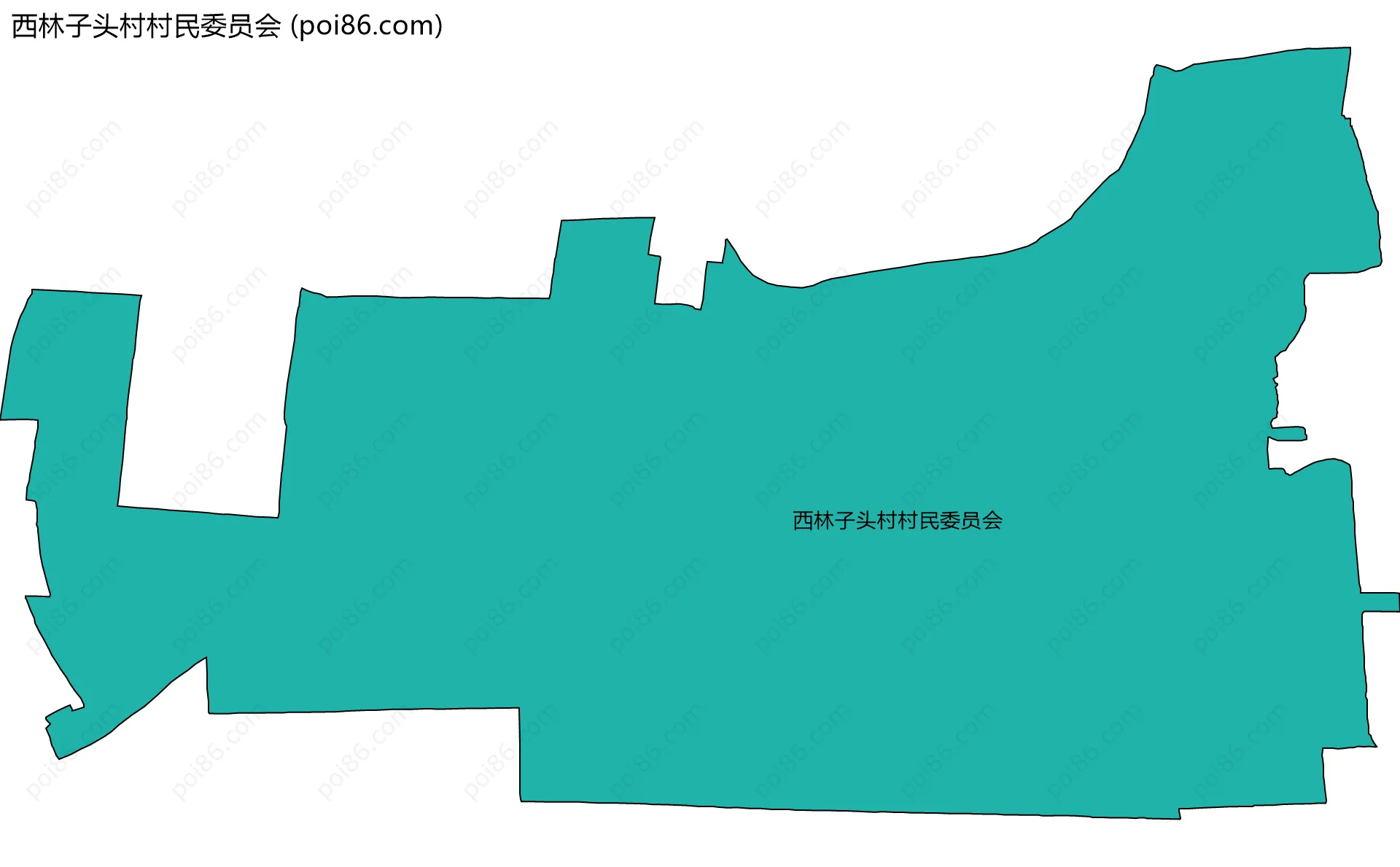 西林子头村村民委员会边界地图
