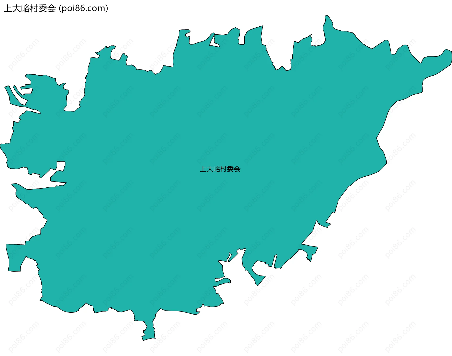 上大峪村委会边界地图