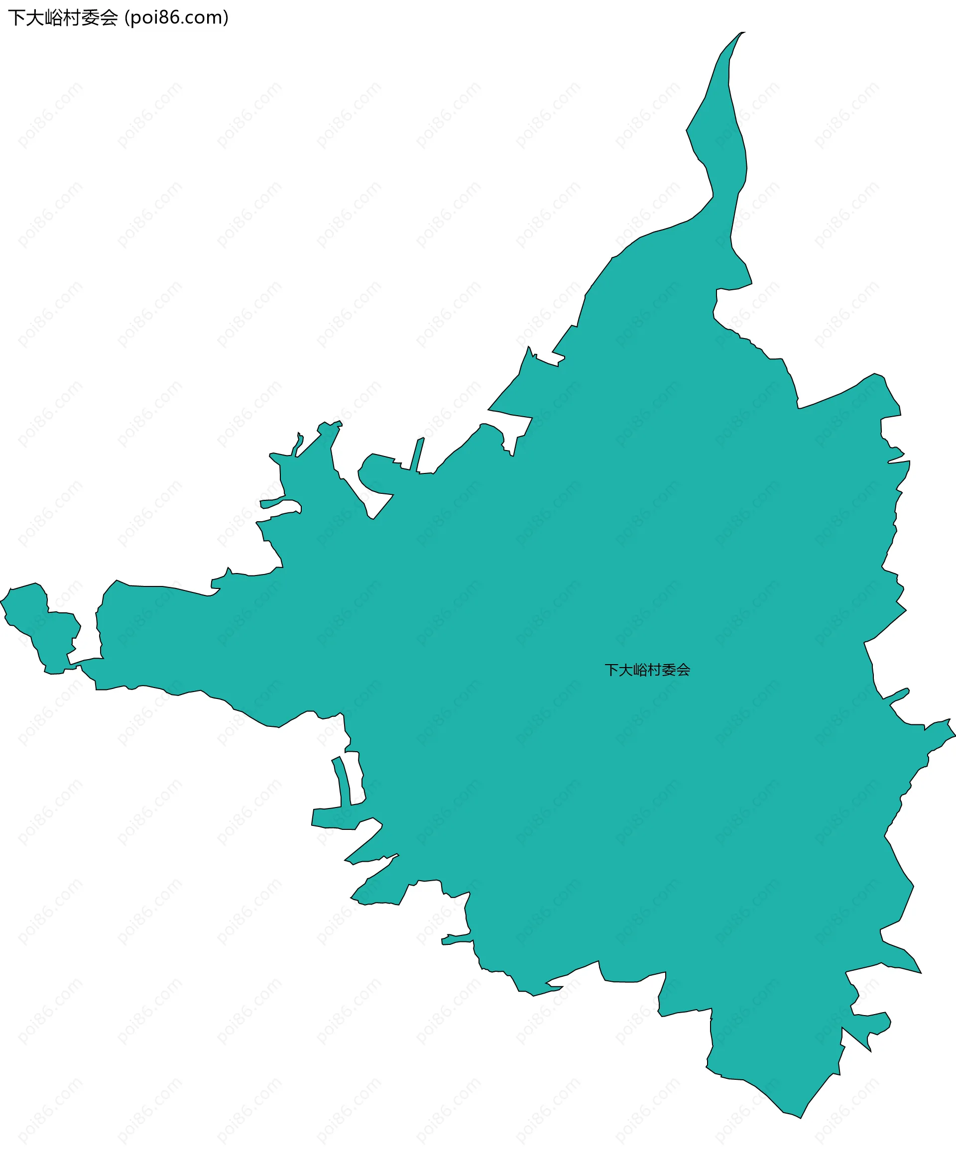 下大峪村委会边界地图