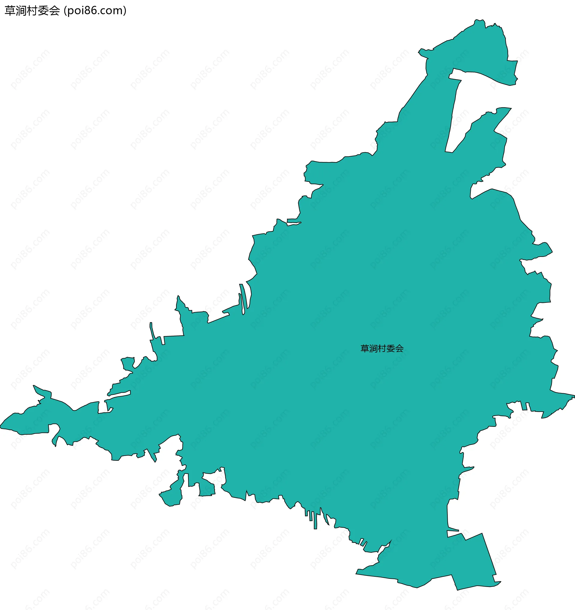 草涧村委会边界地图