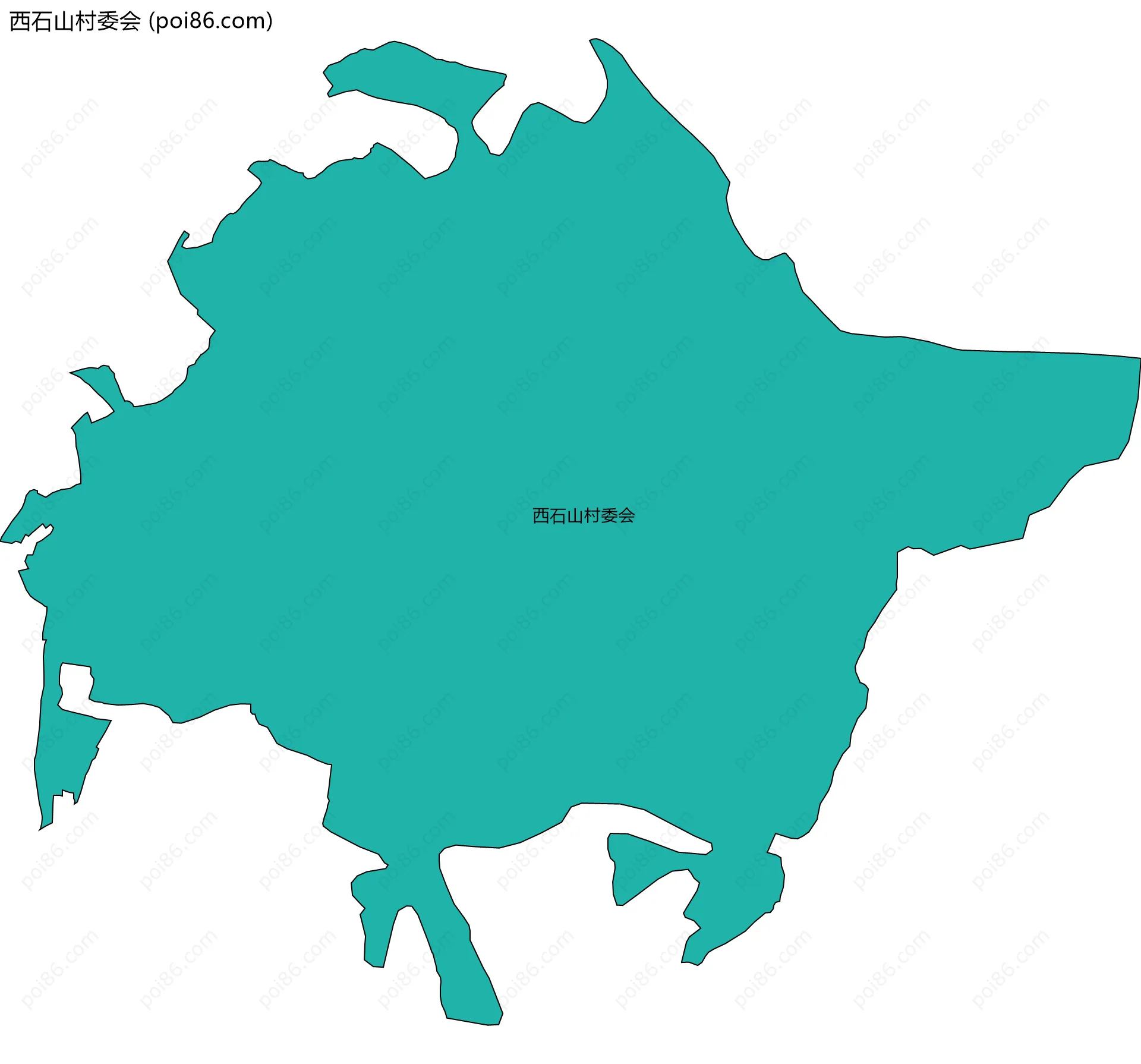 西石山村委会边界地图