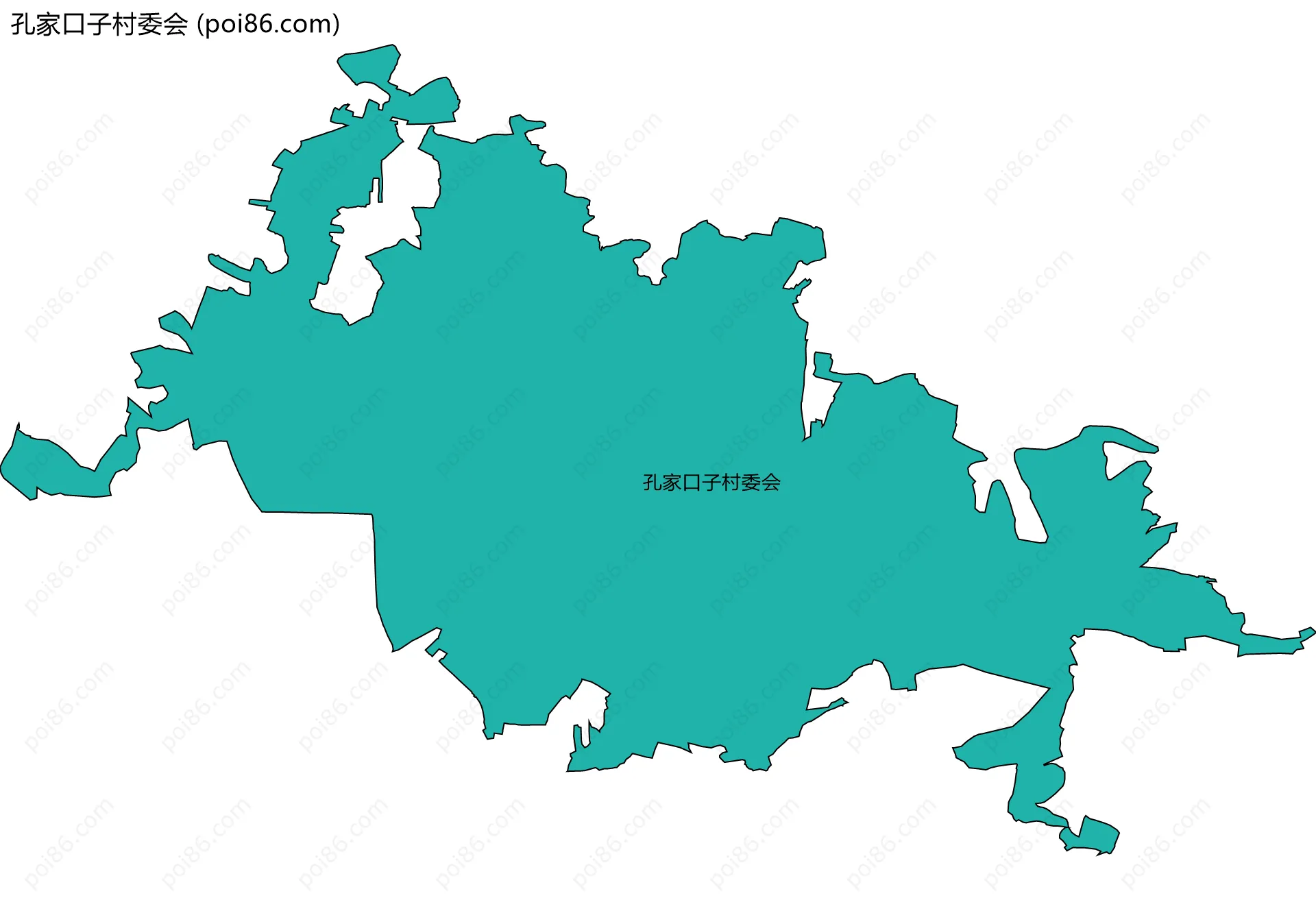 孔家口子村委会边界地图
