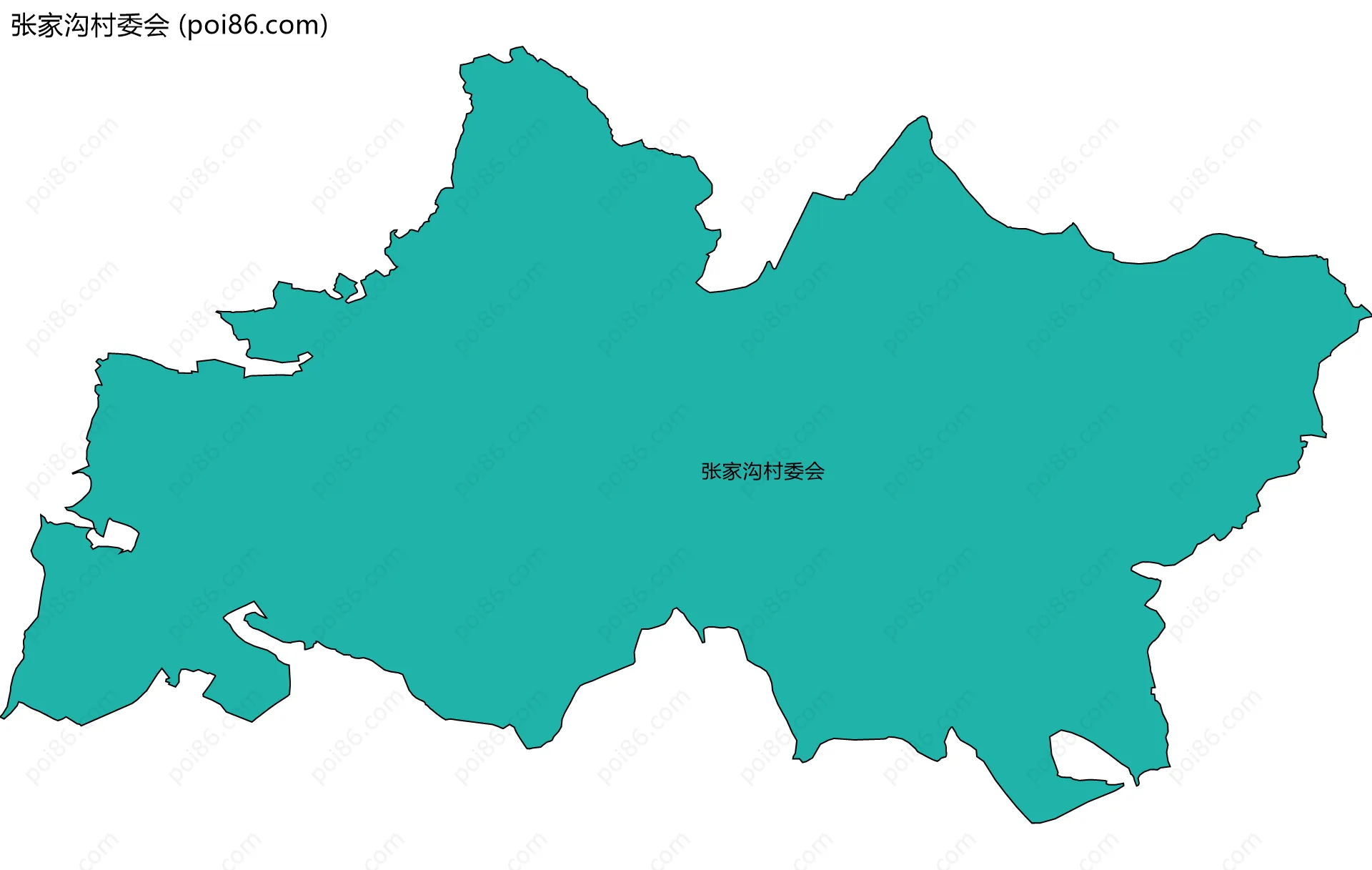 张家沟村委会边界地图