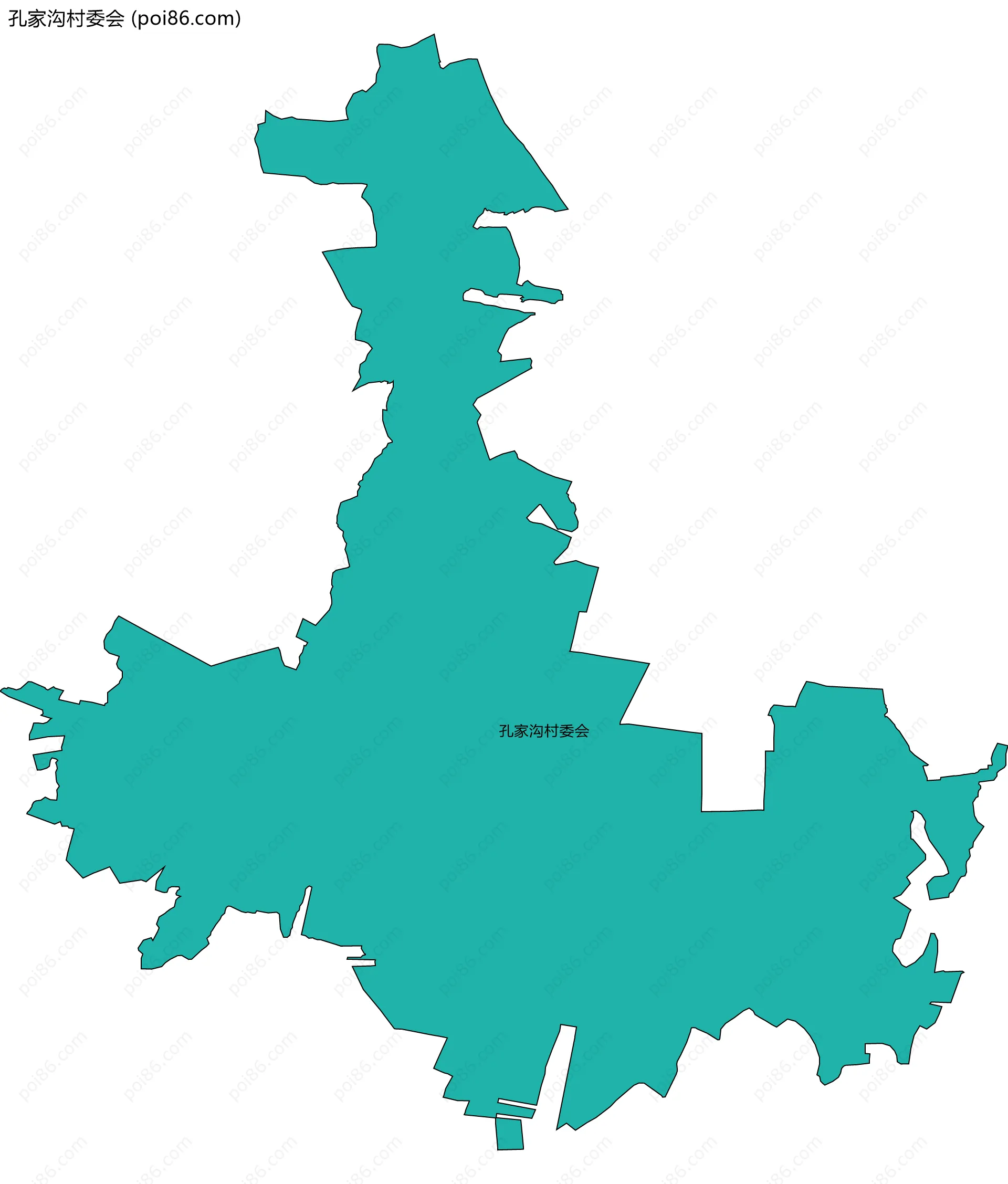 孔家沟村委会边界地图