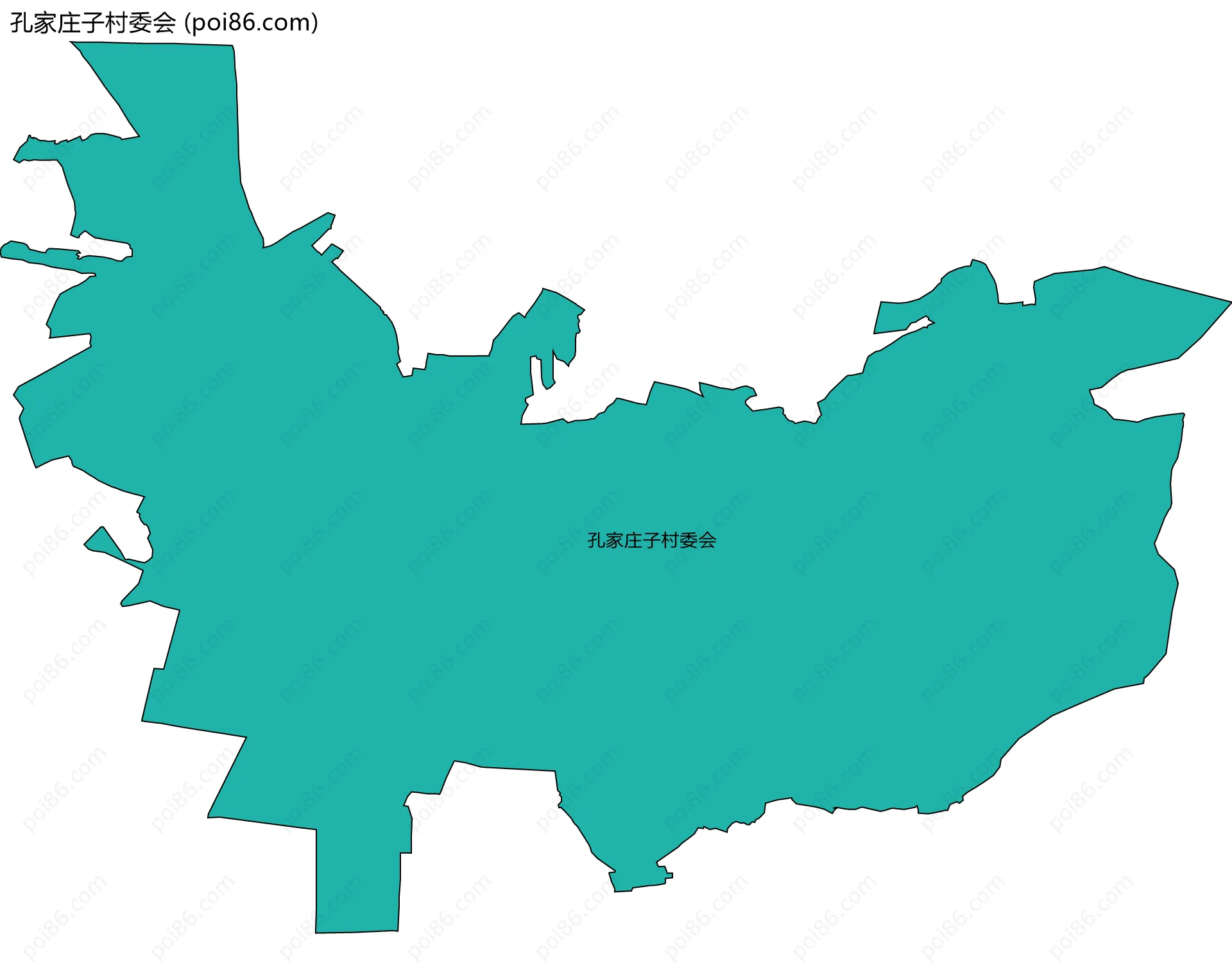 孔家庄子村委会边界地图