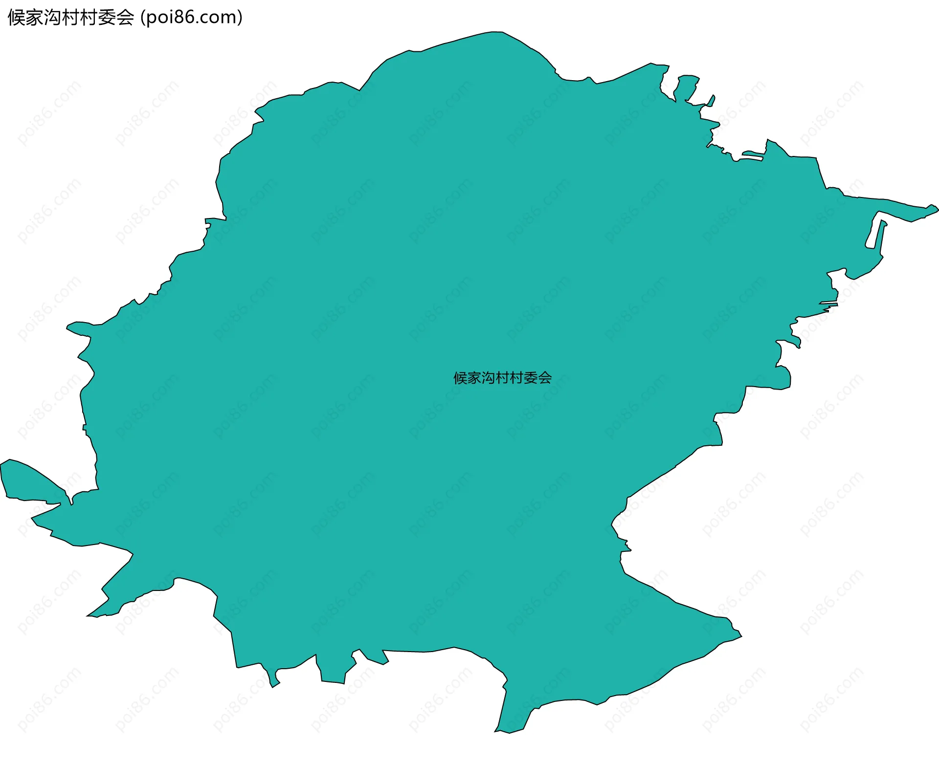 候家沟村村委会边界地图