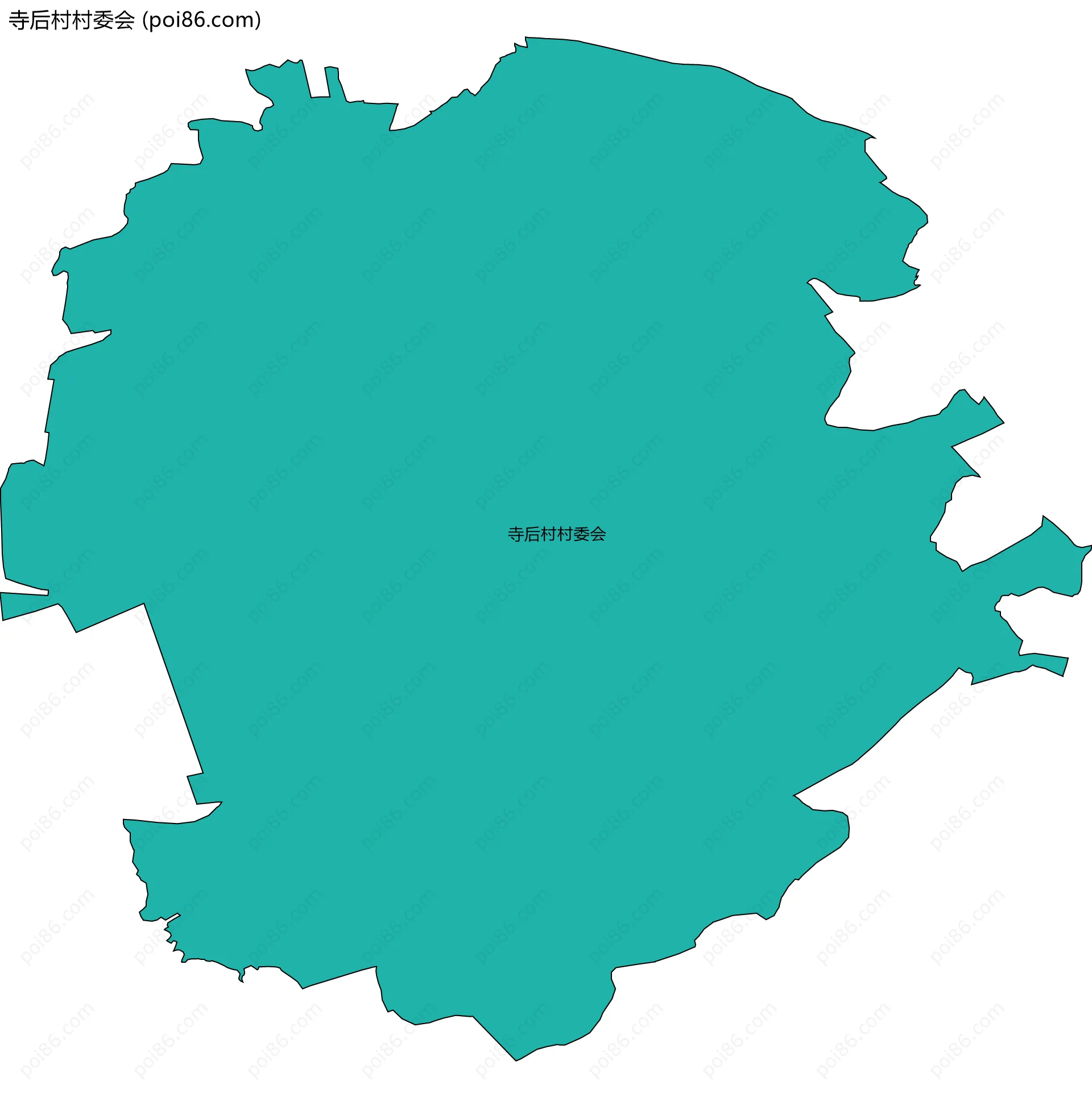 寺后村村委会边界地图