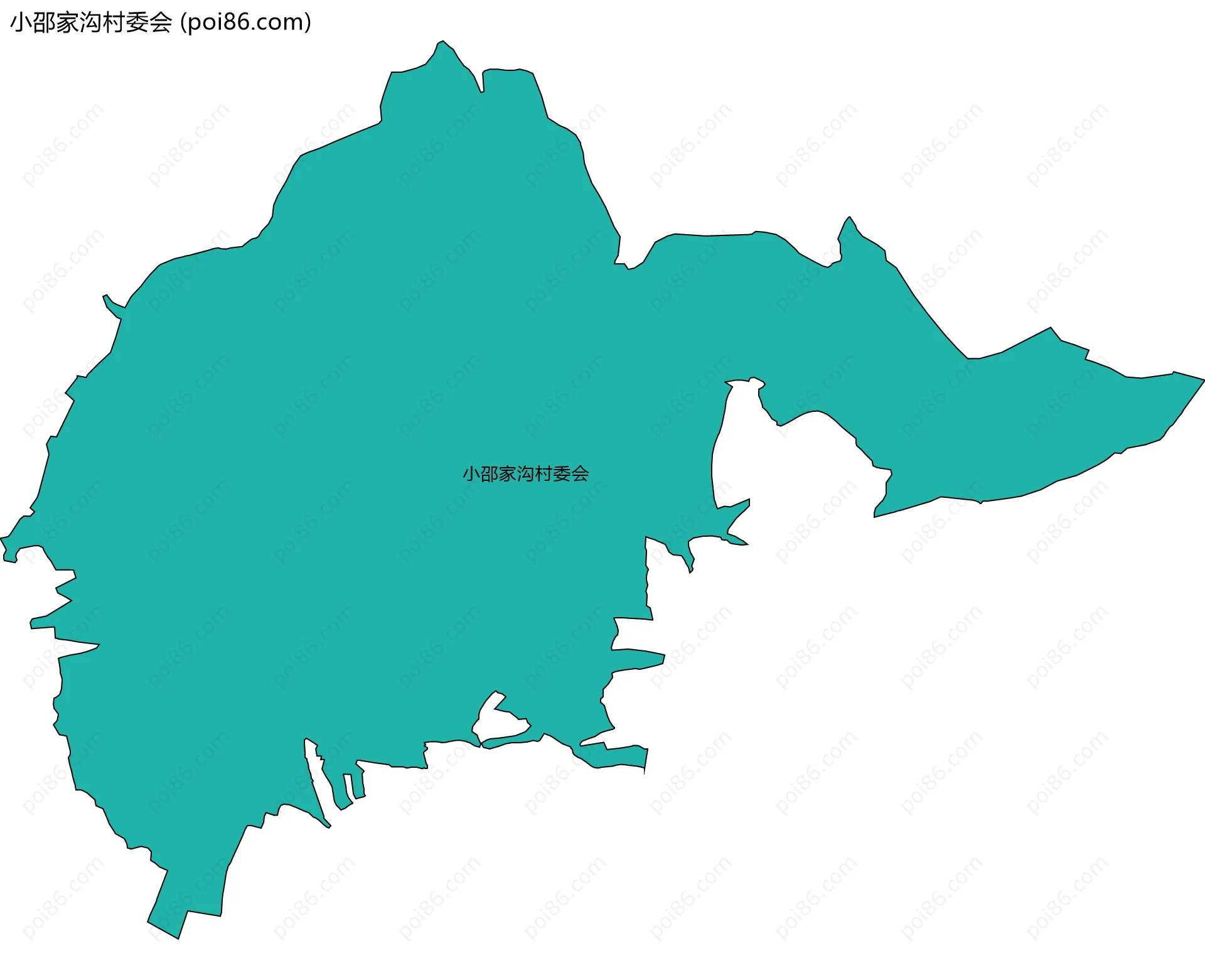 小邵家沟村委会边界地图