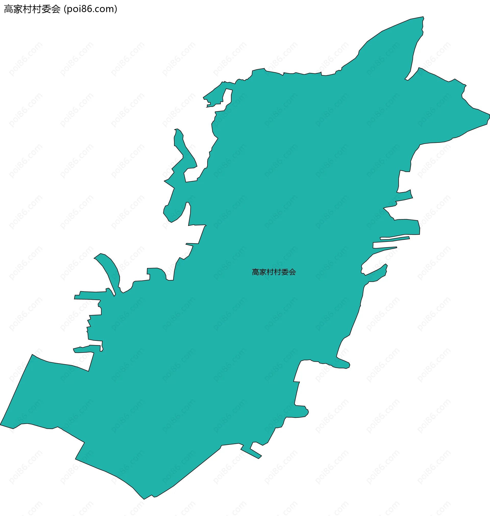 高家村村委会边界地图