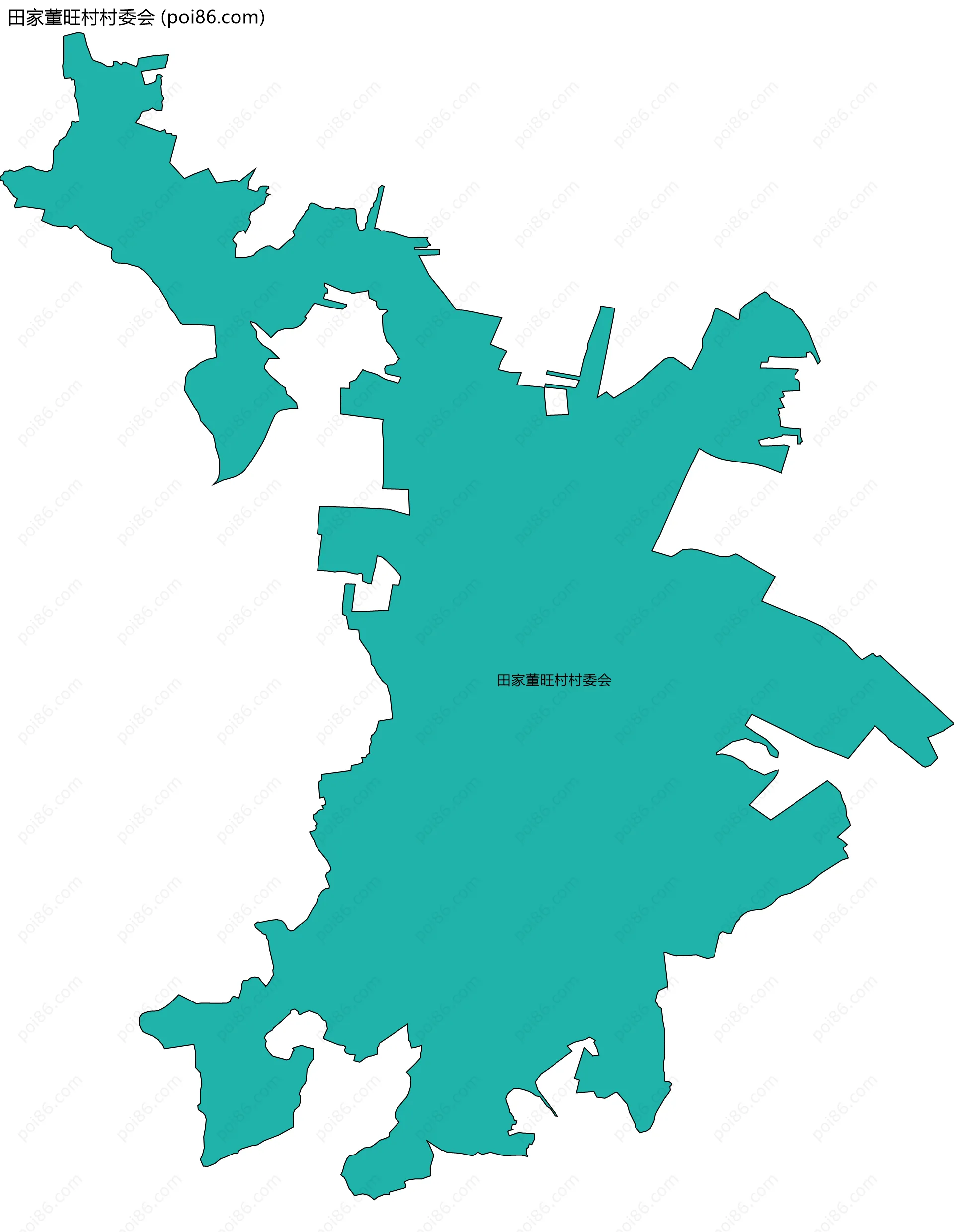 田家董旺村村委会边界地图