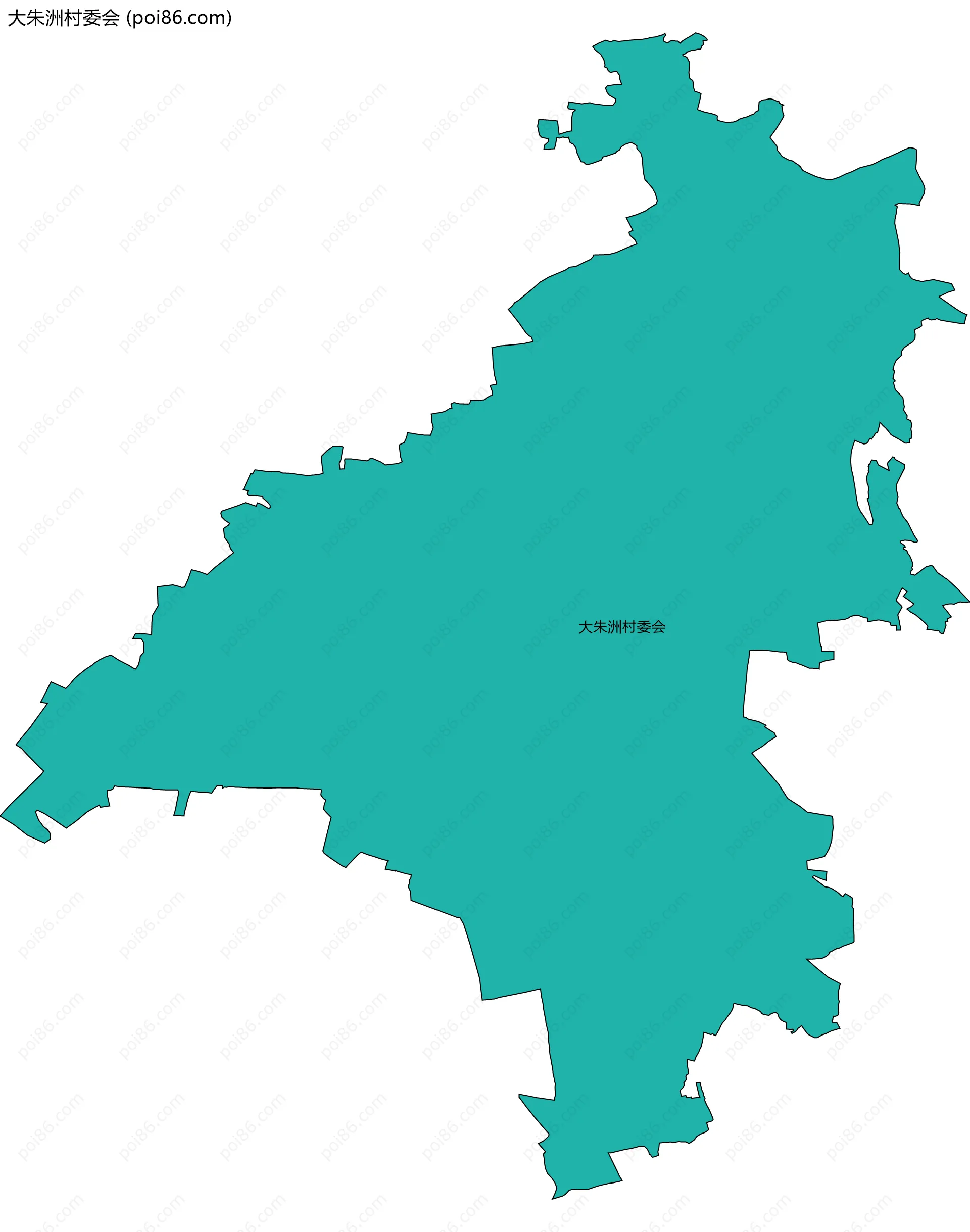 大朱洲村委会边界地图