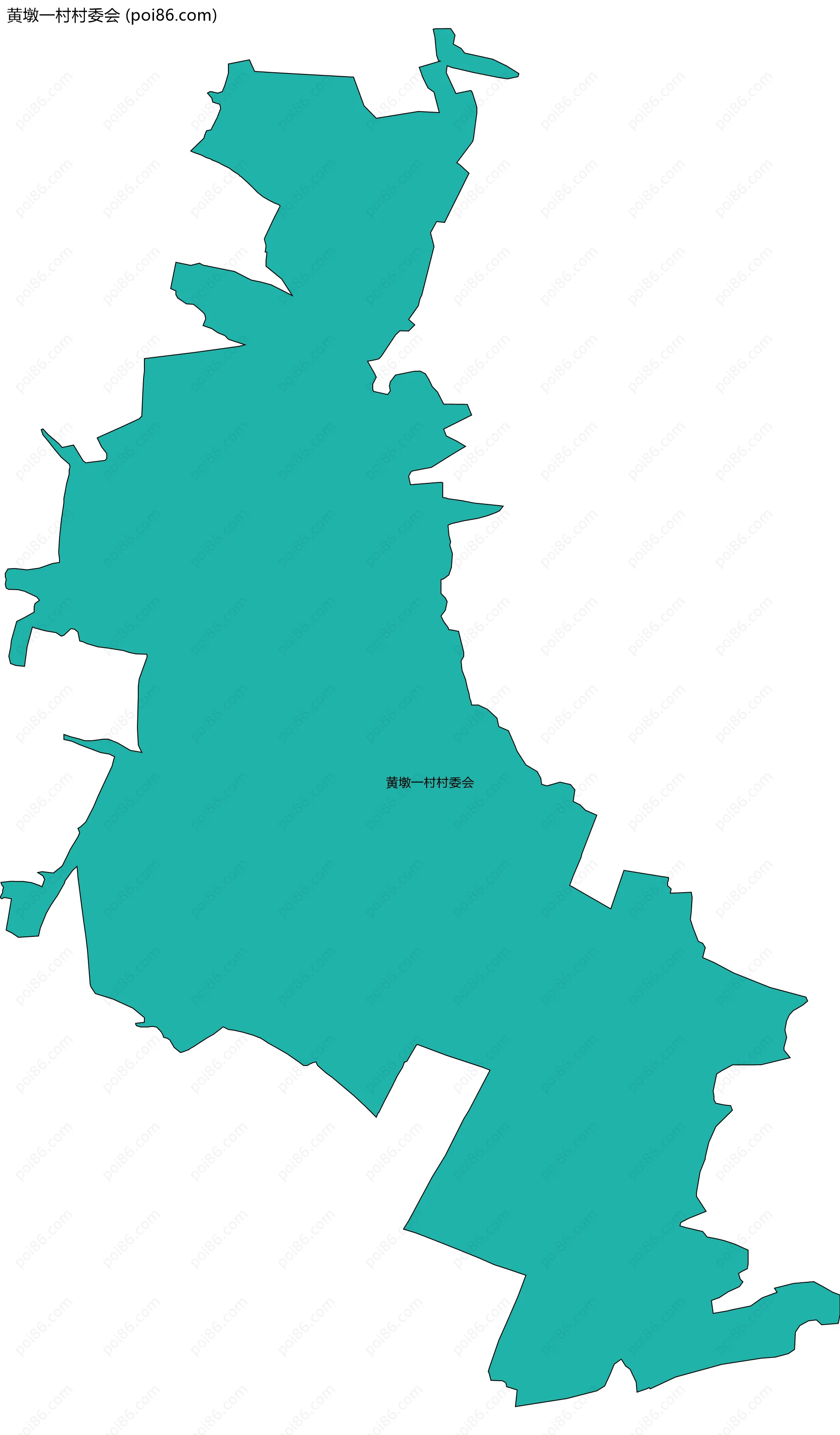 黄墩一村村委会边界地图