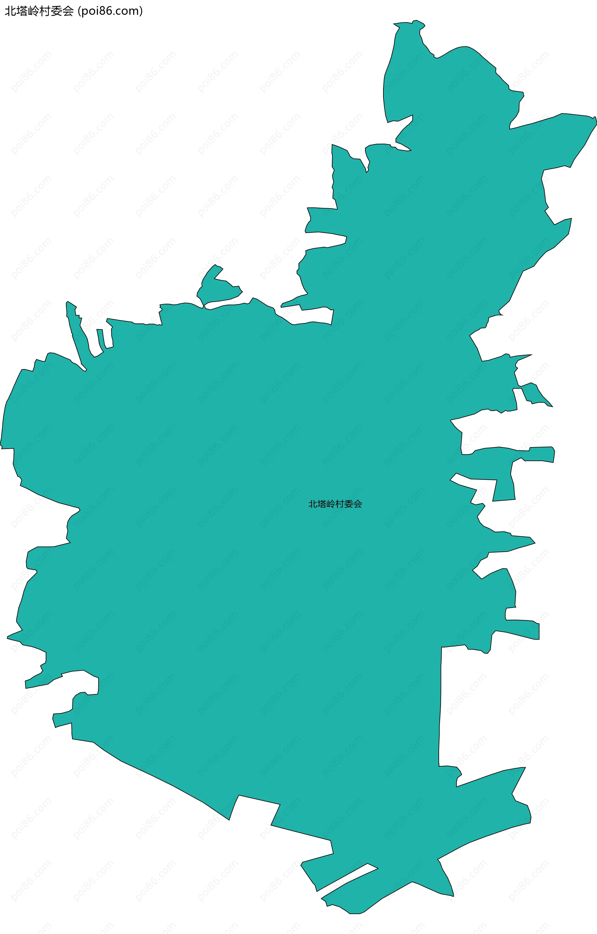 北塔岭村委会边界地图