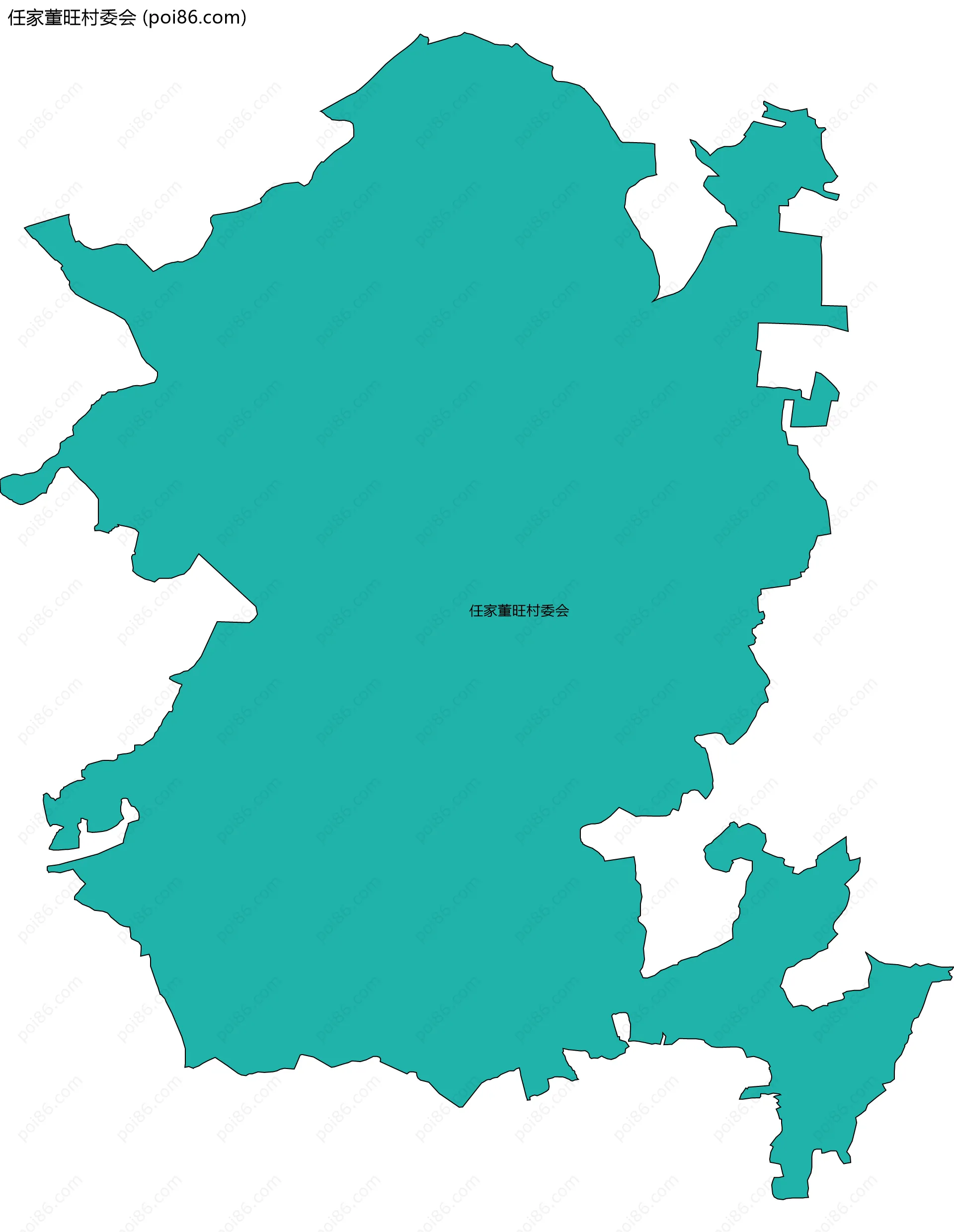 任家董旺村委会边界地图