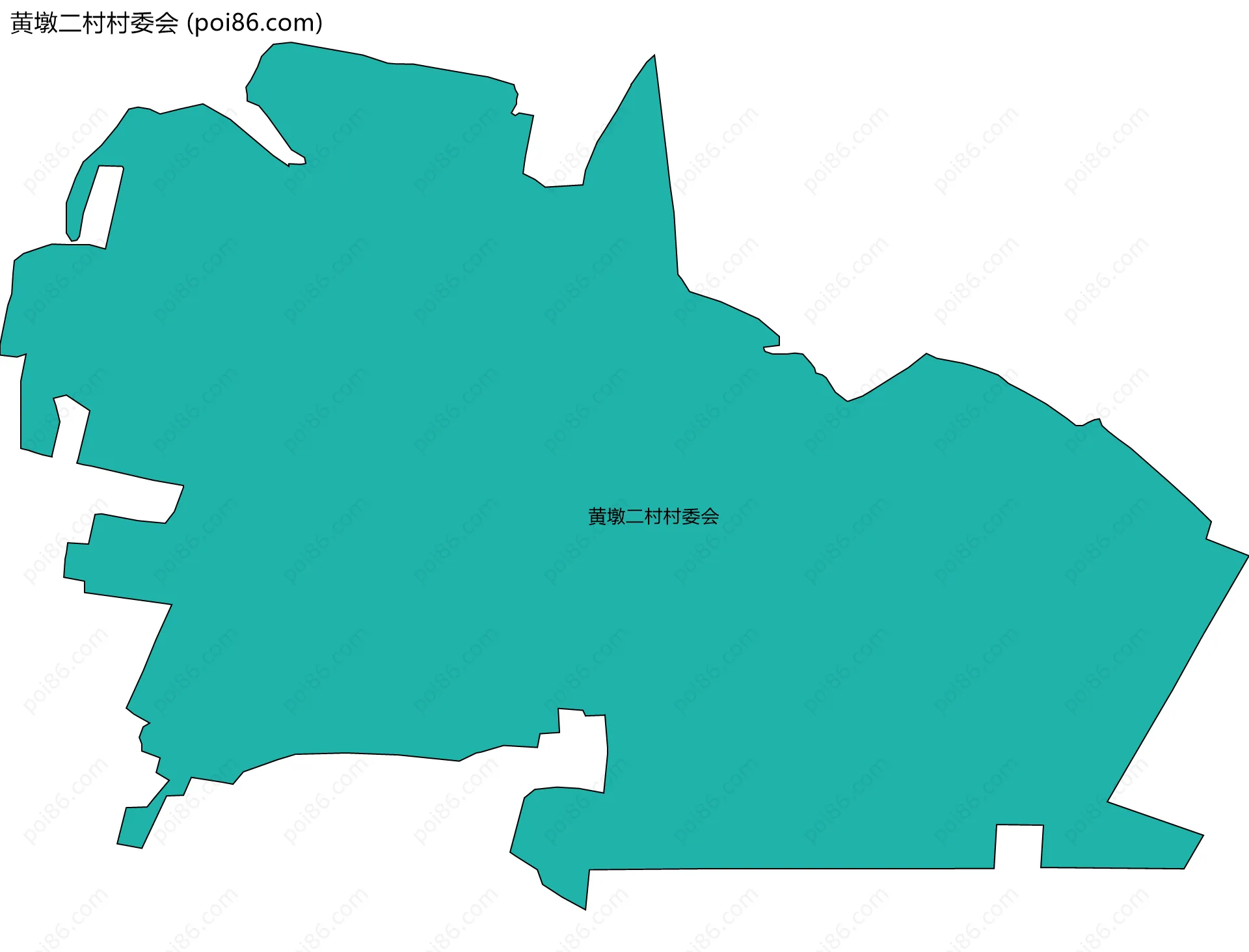 黄墩二村村委会边界地图