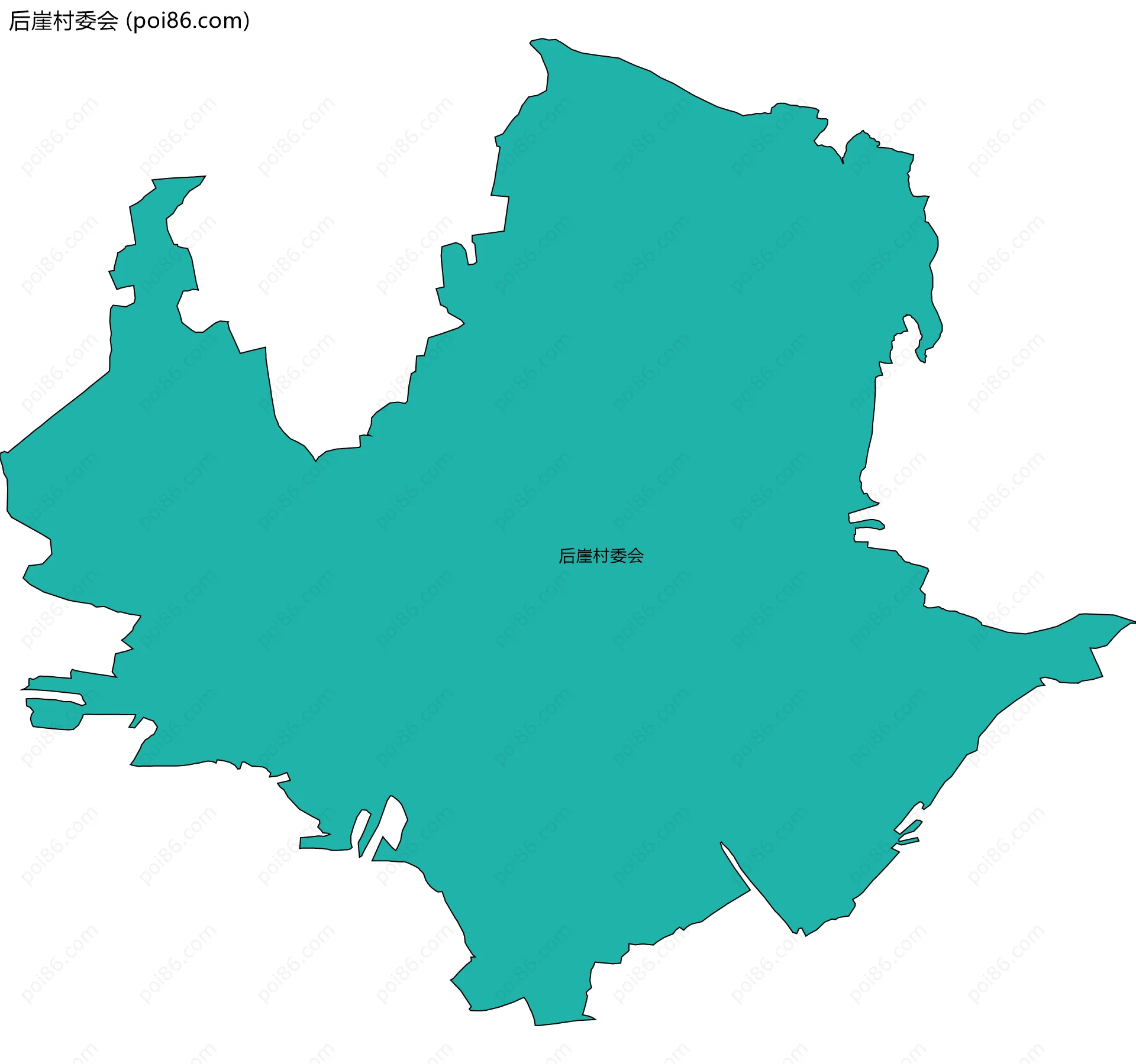 后崖村委会边界地图