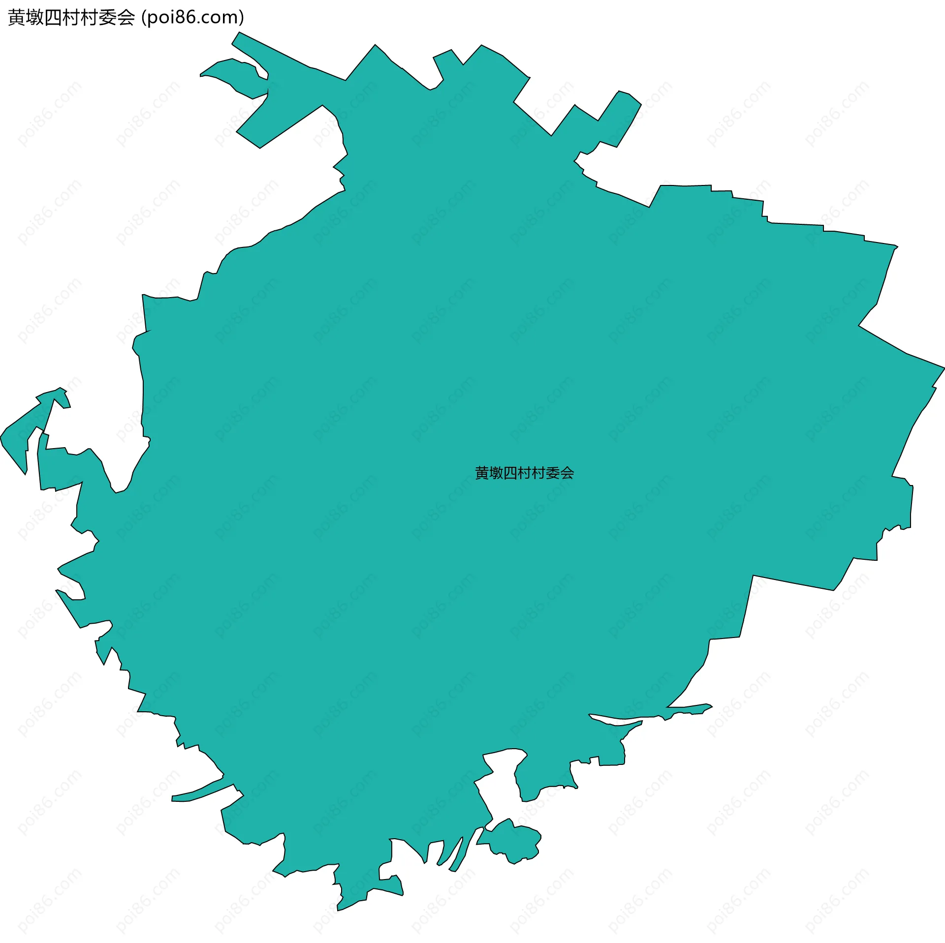 黄墩四村村委会边界地图