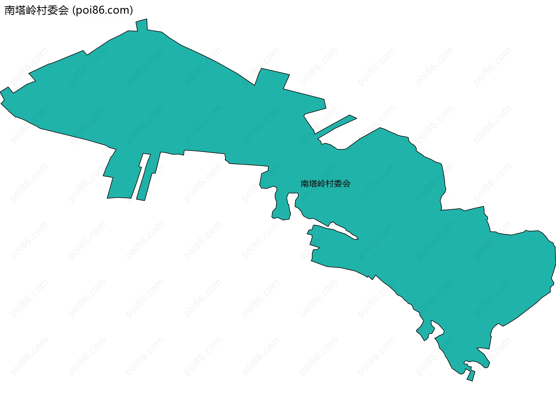 南塔岭村委会边界地图
