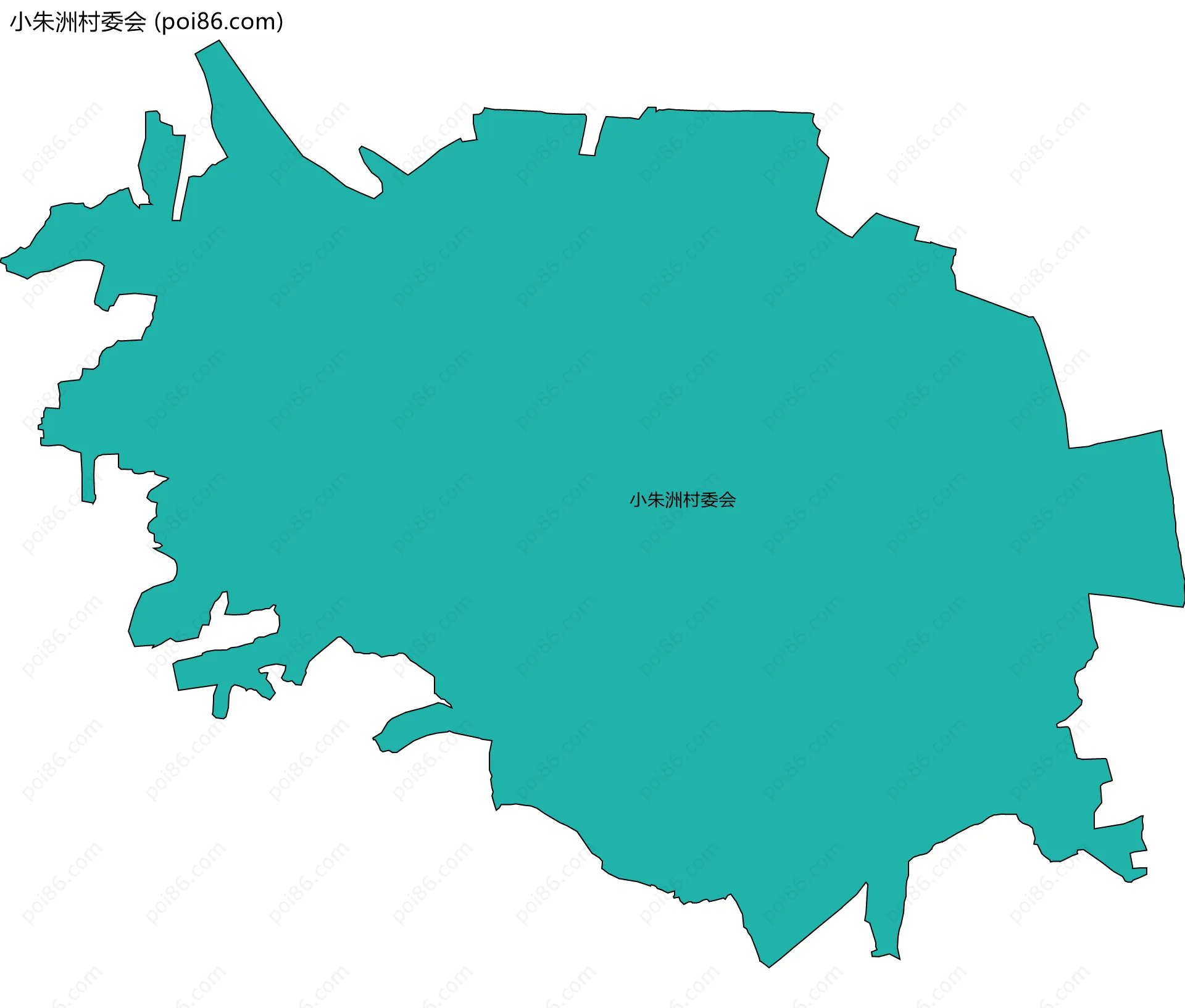 小朱洲村委会边界地图