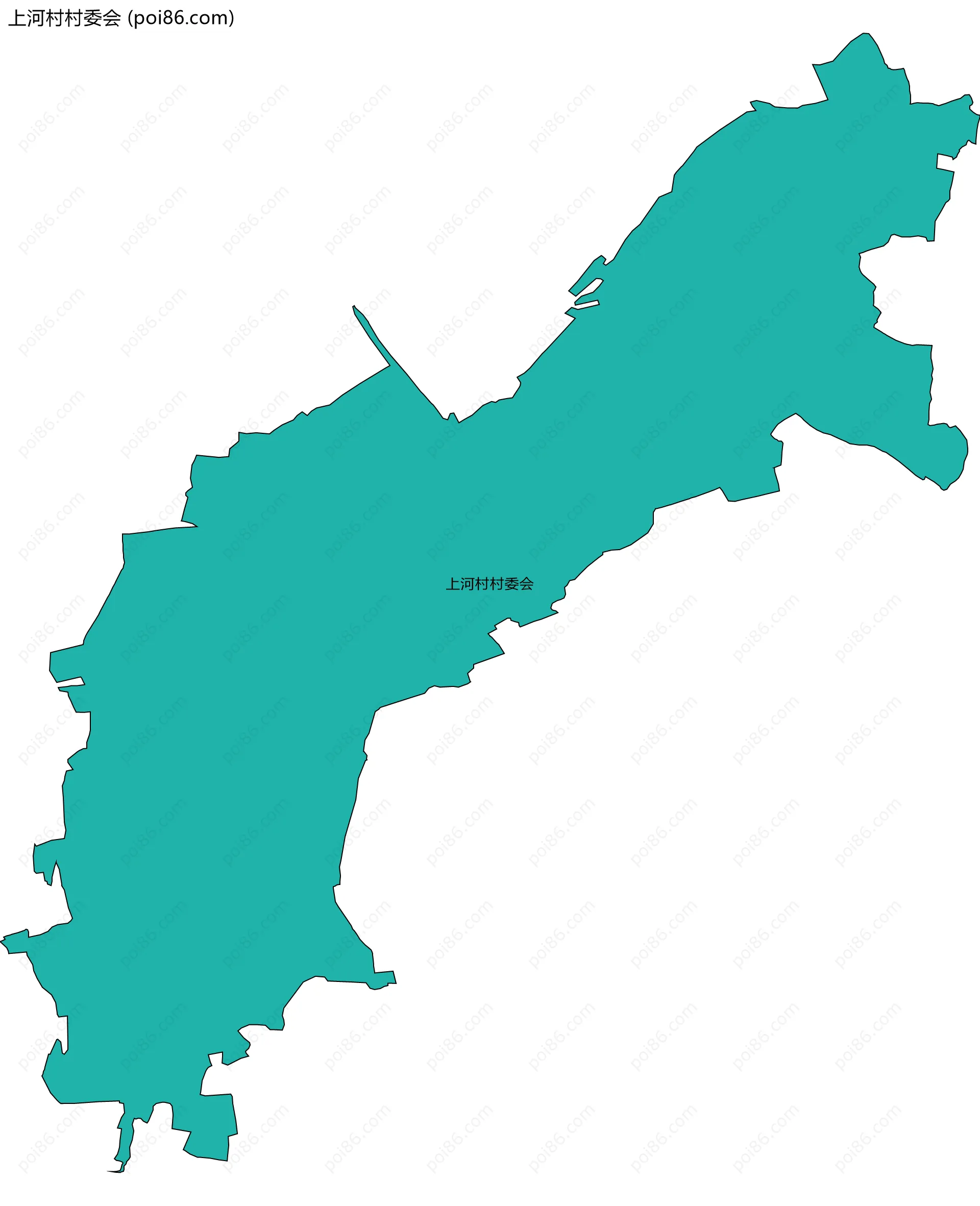 上河村村委会边界地图