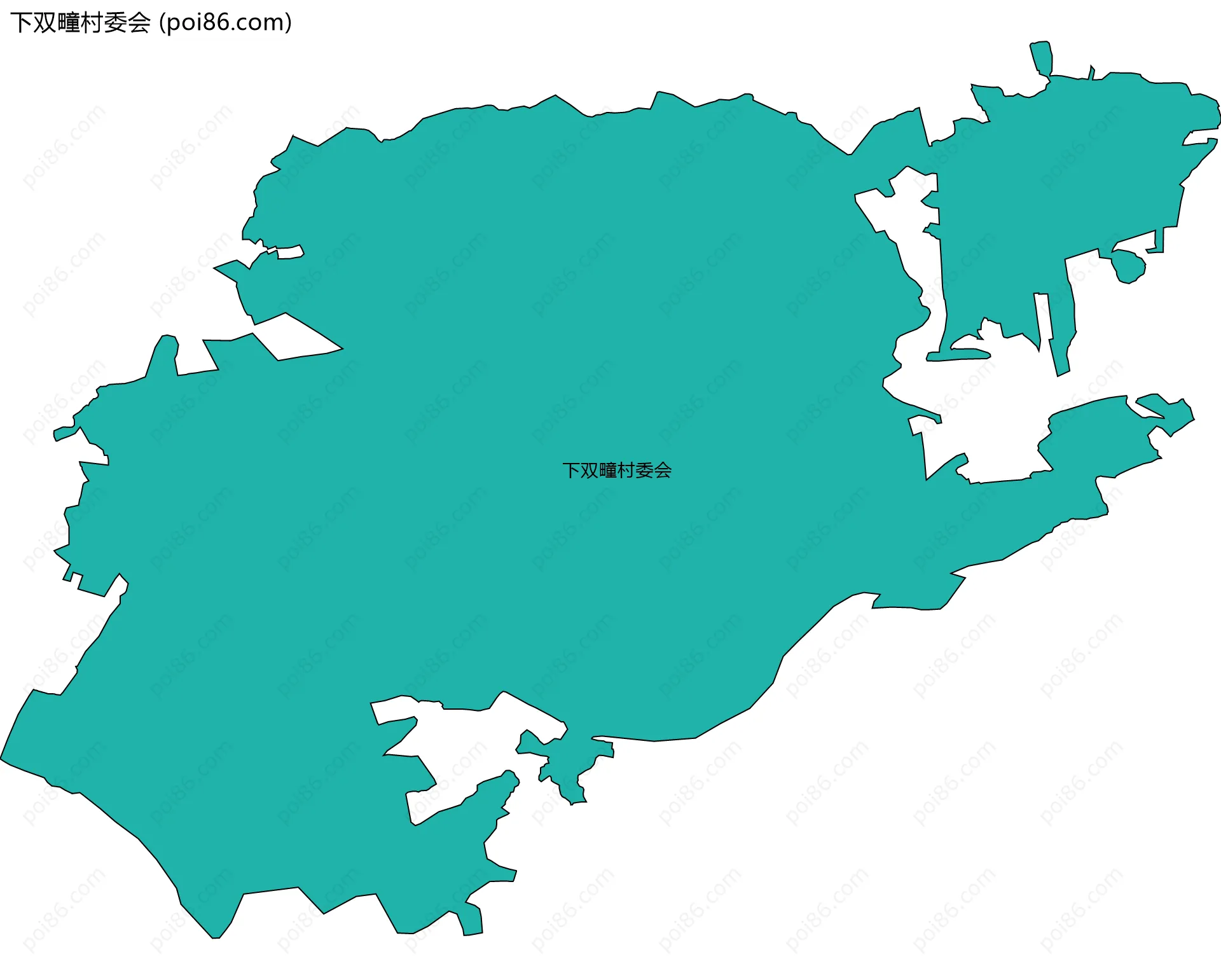 下双疃村委会边界地图