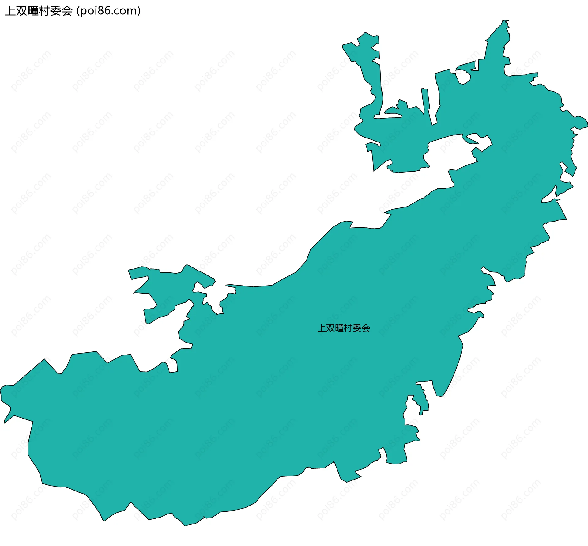 上双疃村委会边界地图