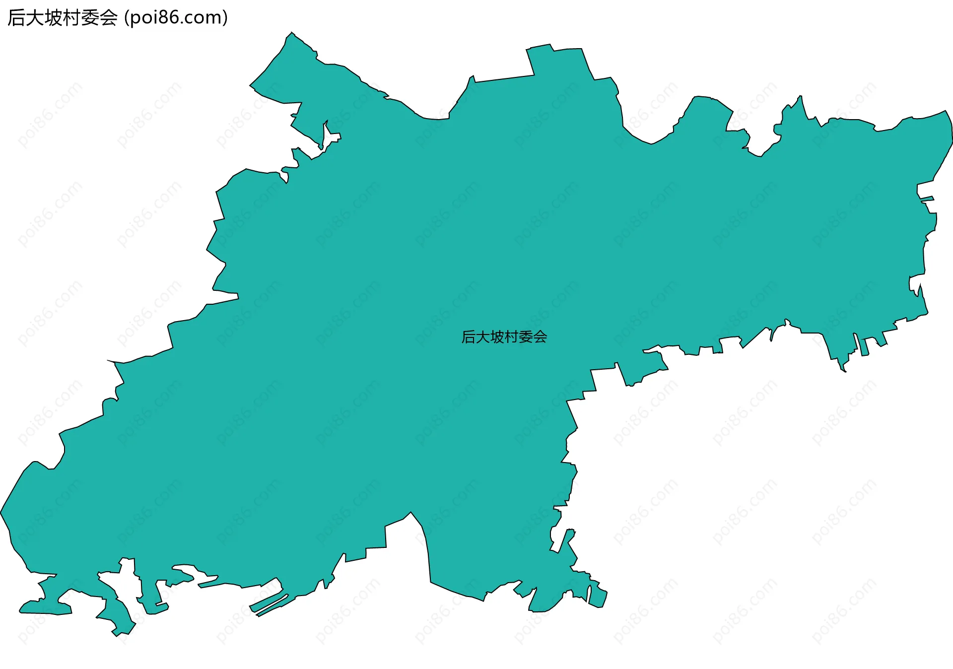 后大坡村委会边界地图