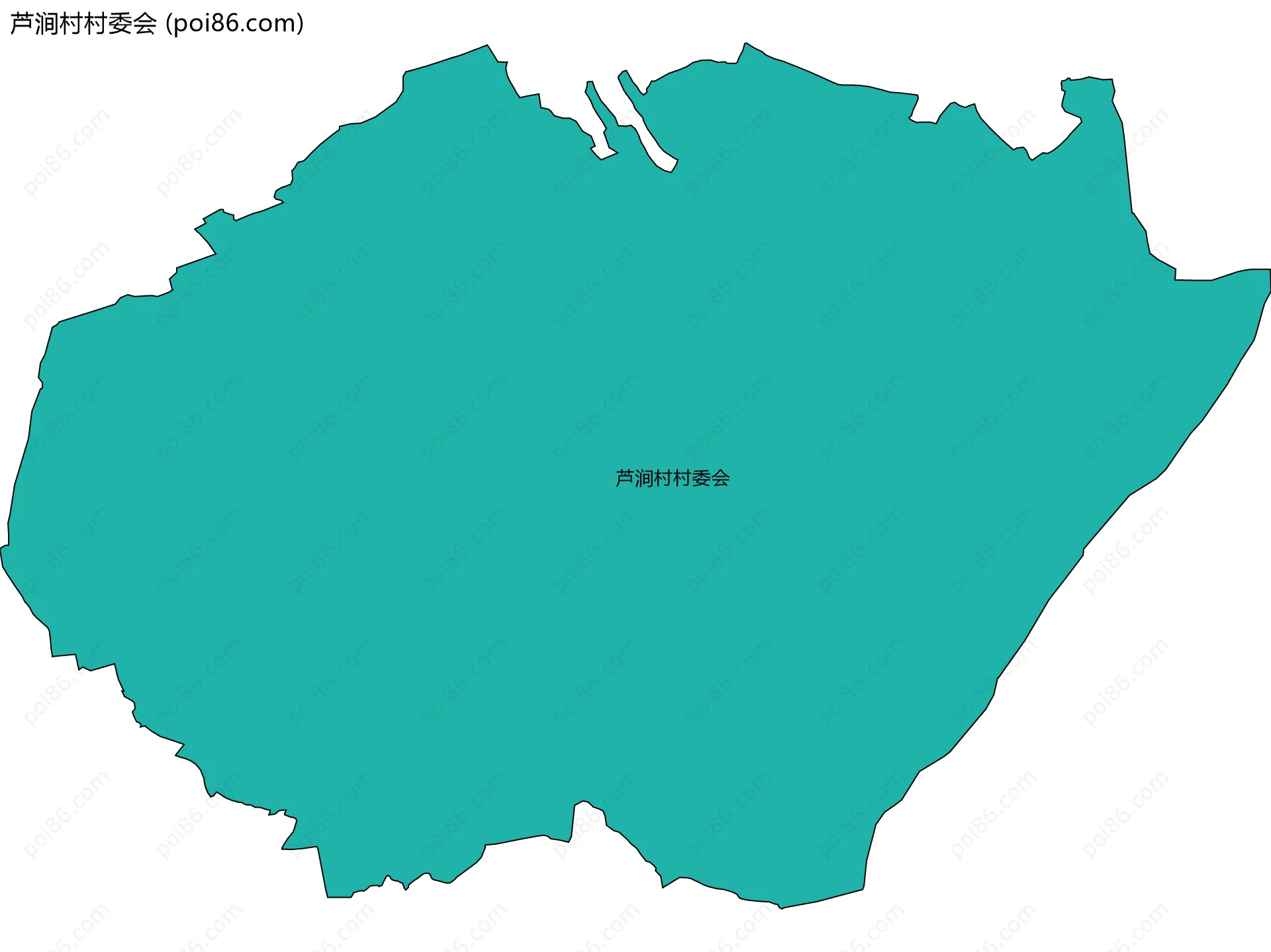 芦涧村村委会边界地图