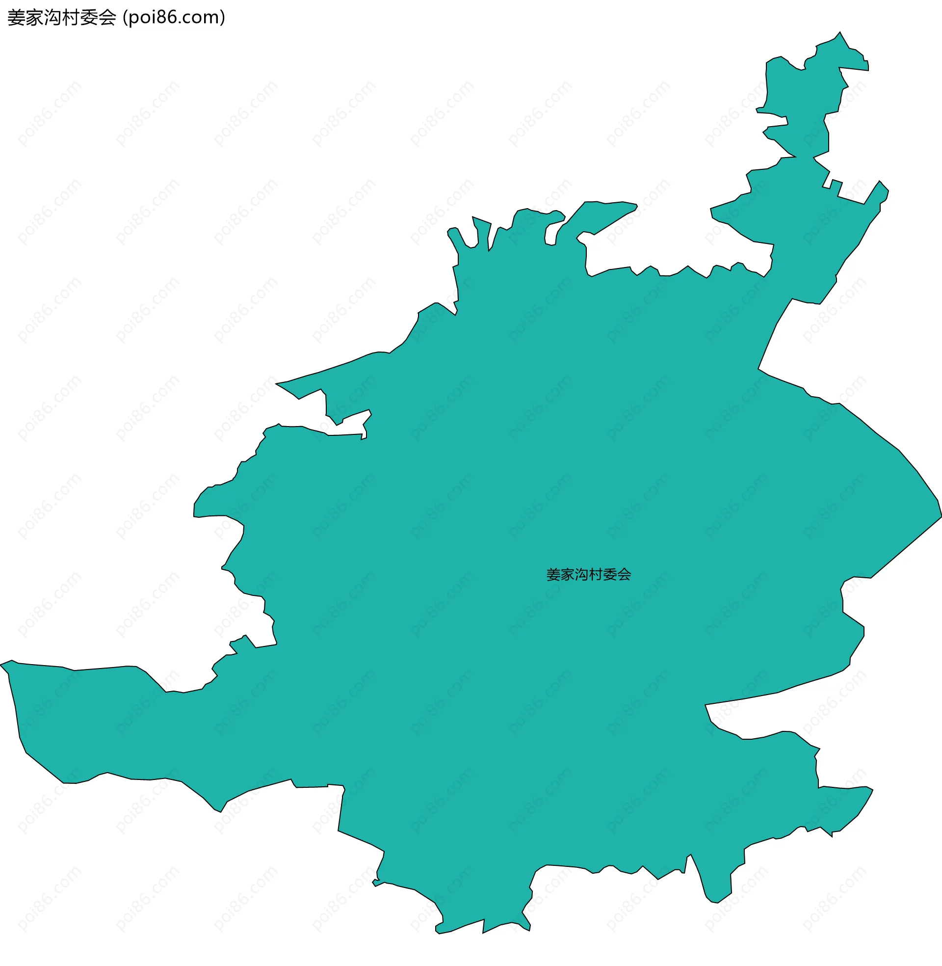 姜家沟村委会边界地图