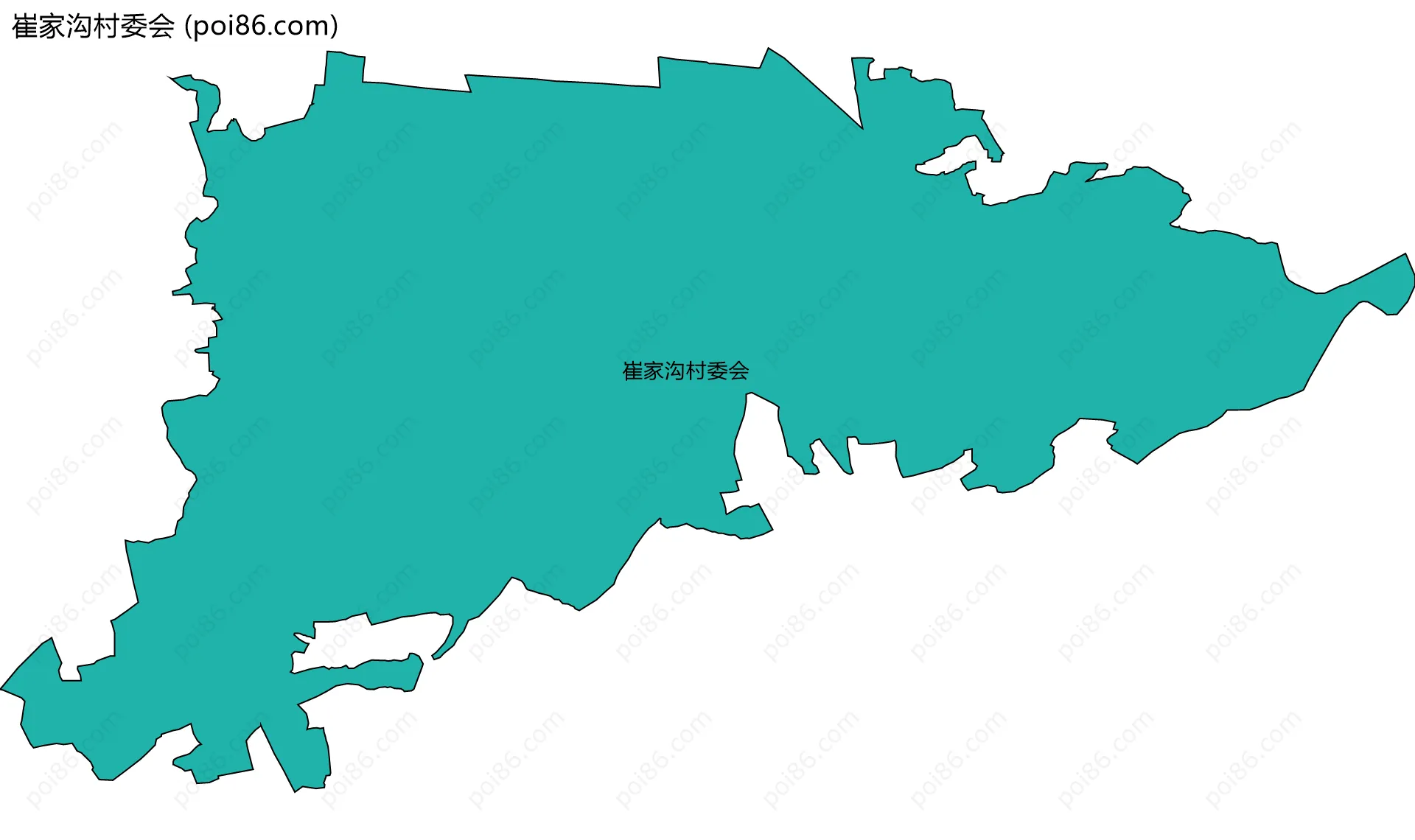 崔家沟村委会边界地图