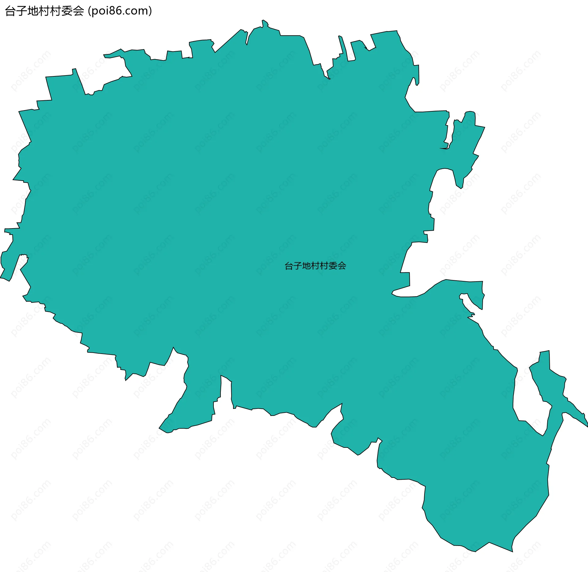 台子地村村委会边界地图