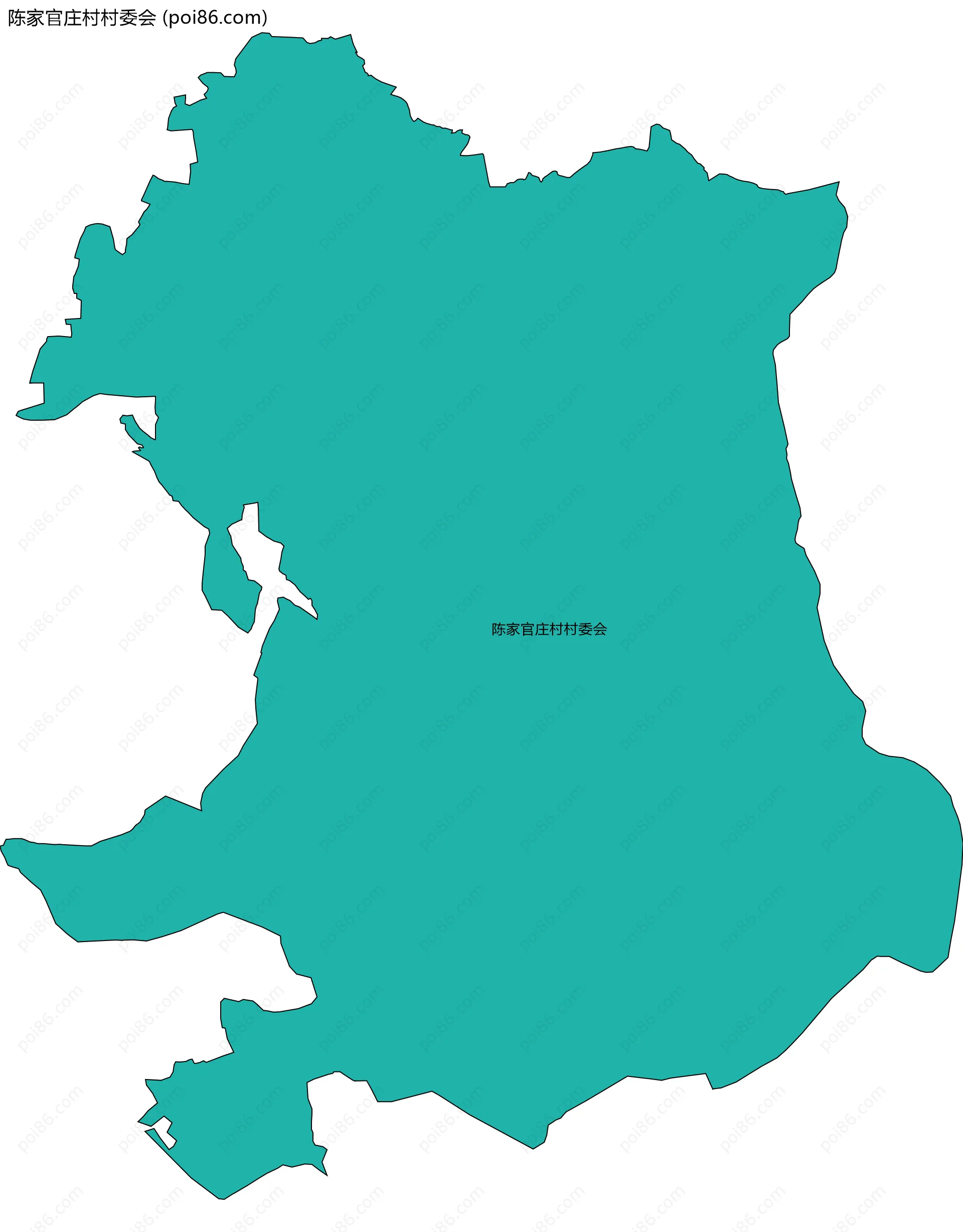 陈家官庄村村委会边界地图