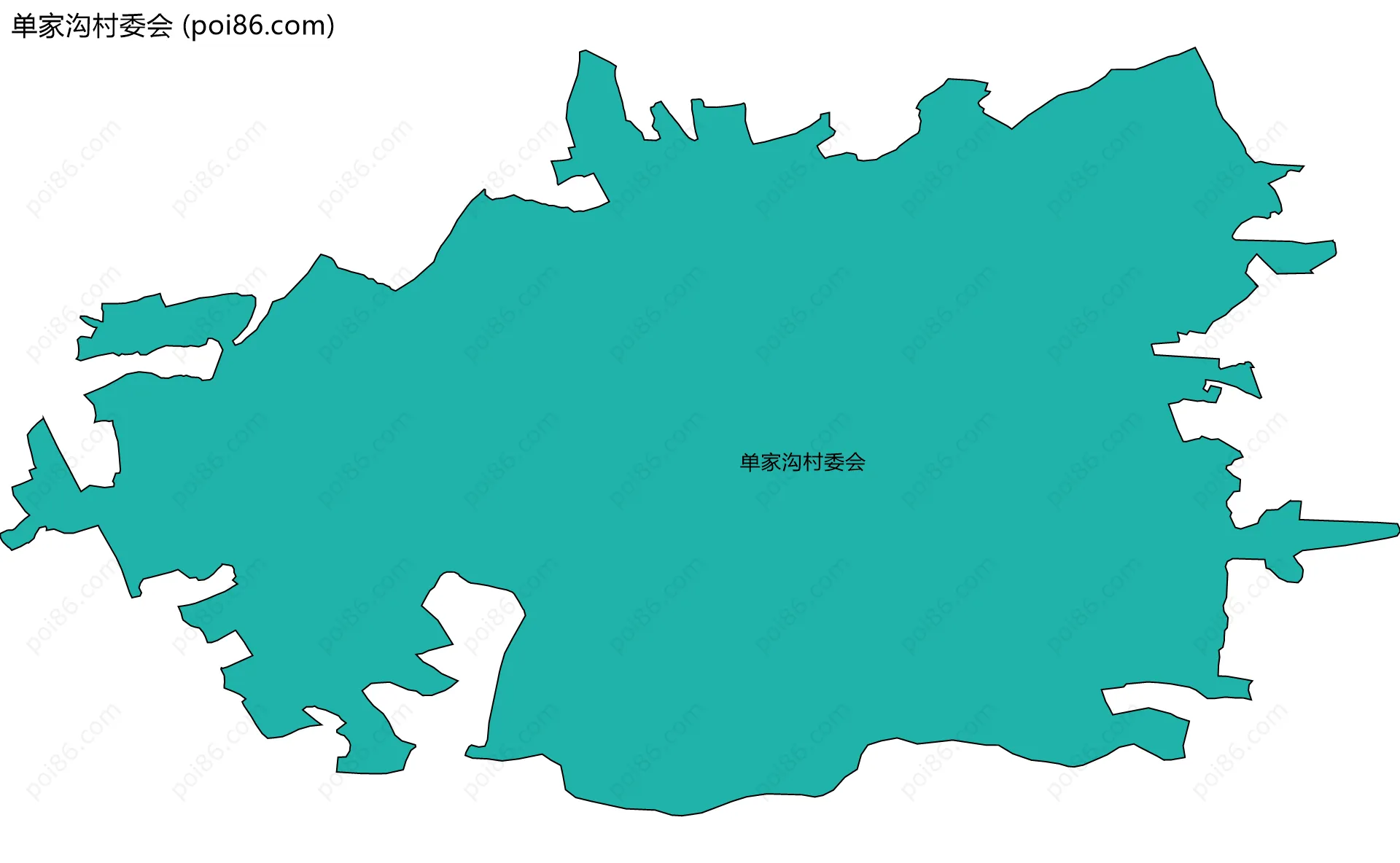 单家沟村委会边界地图