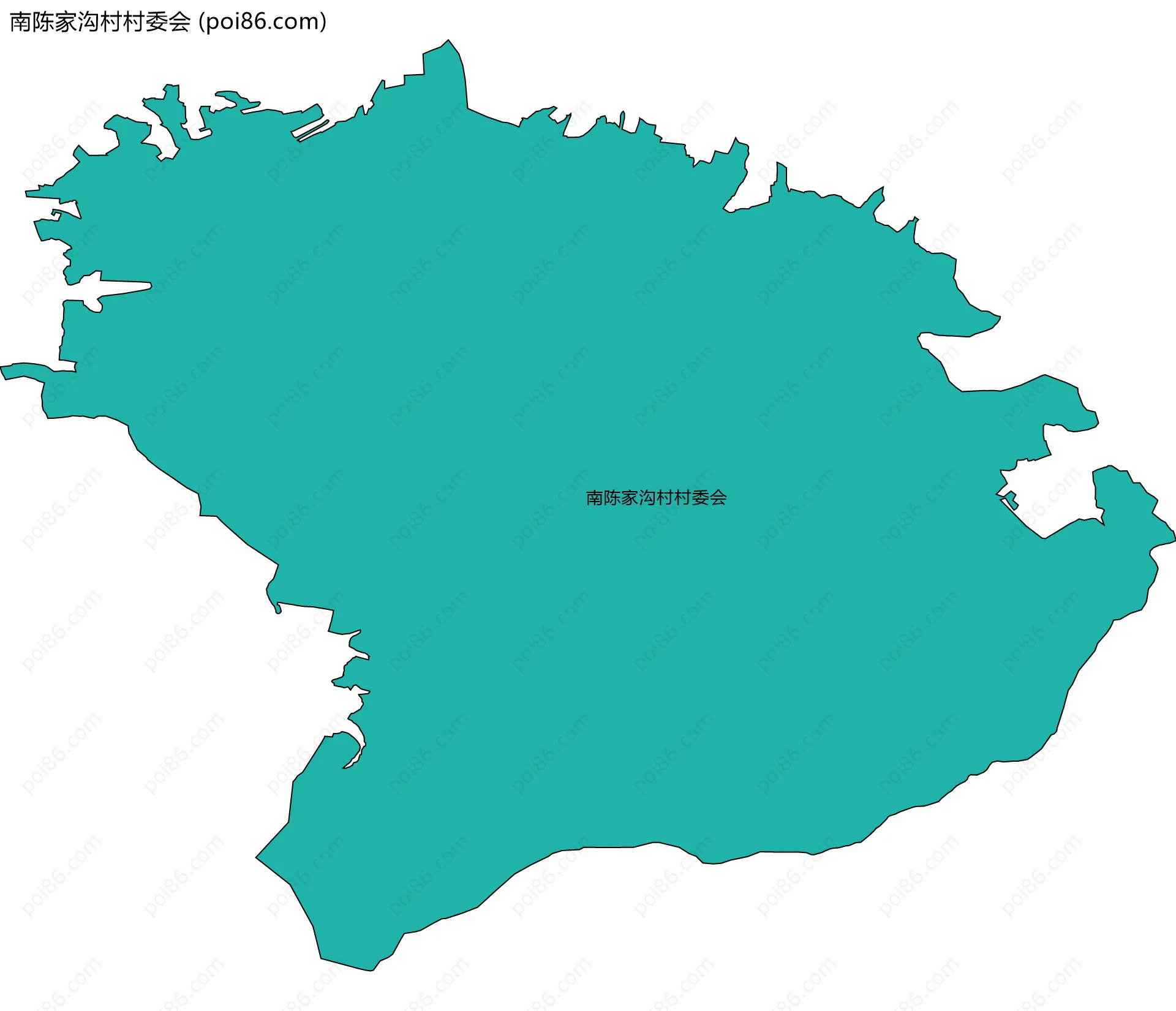 南陈家沟村村委会边界地图