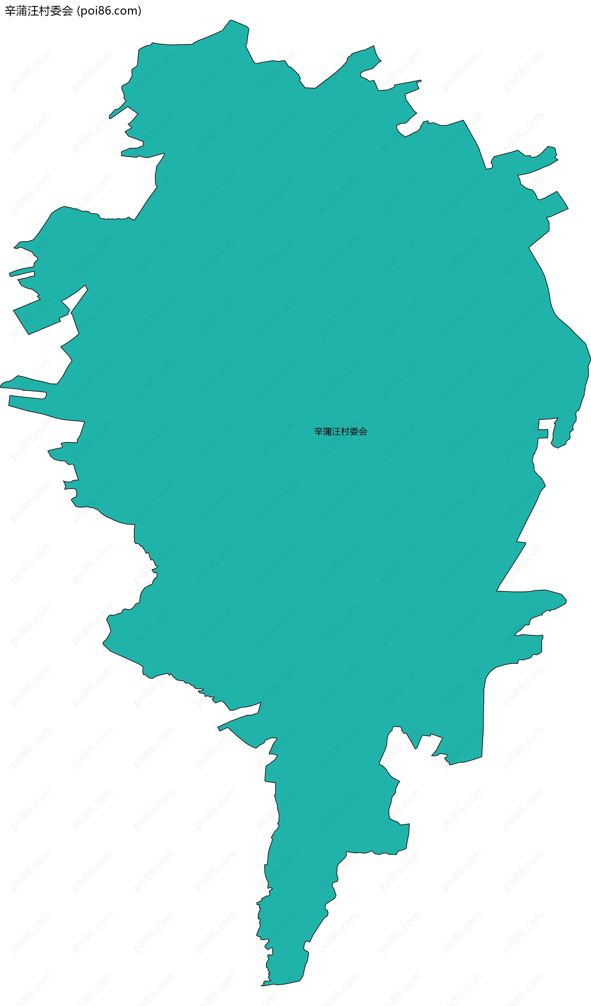 辛蒲汪村委会边界地图