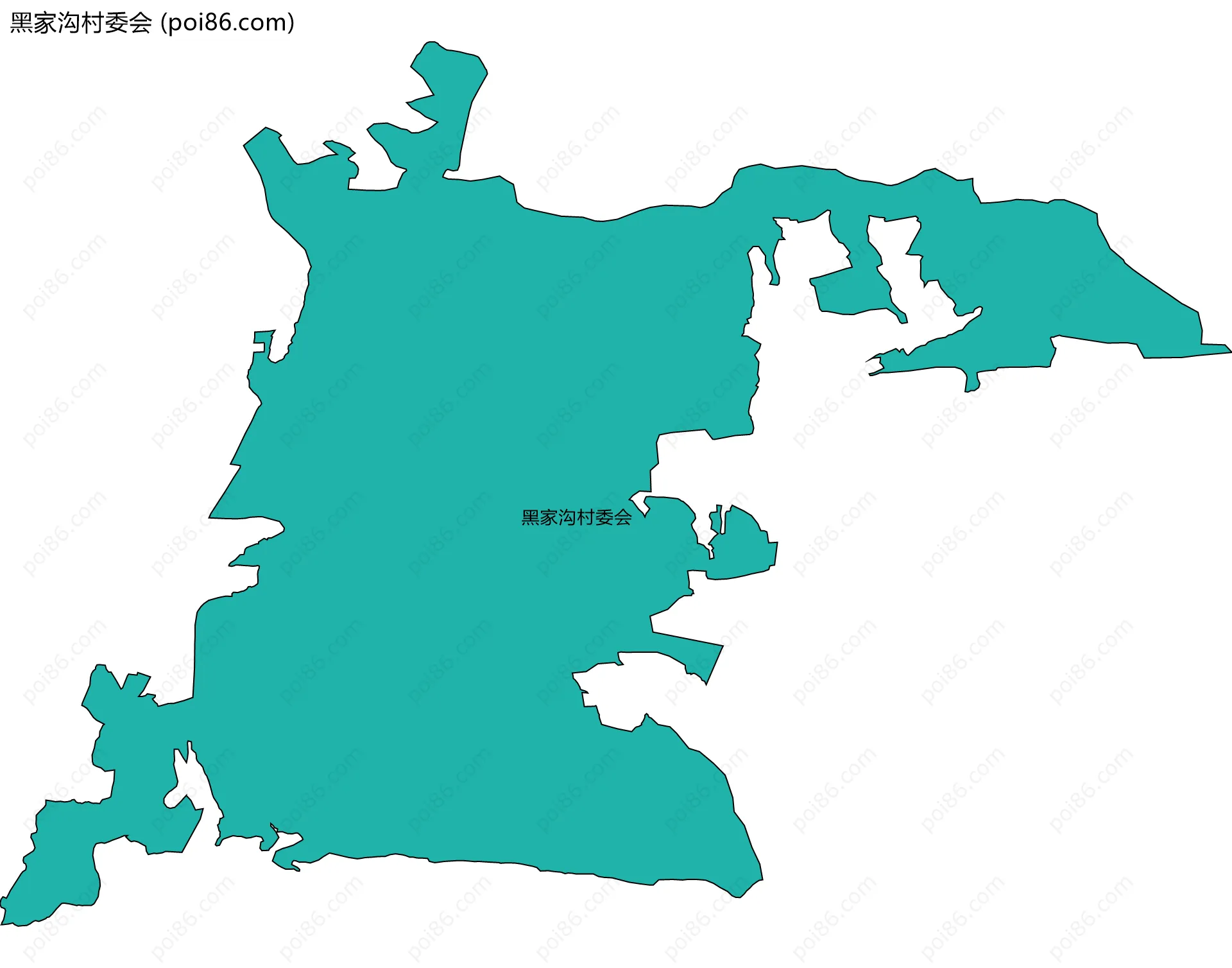 黑家沟村委会边界地图