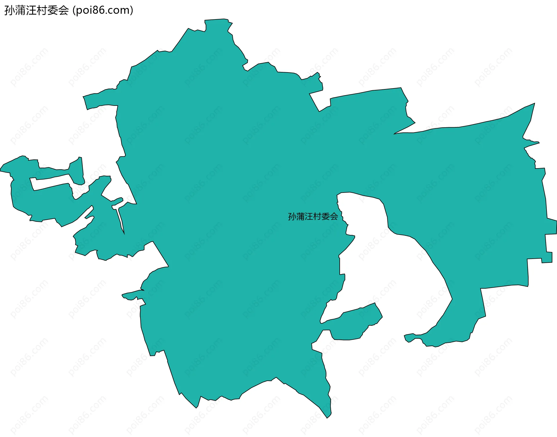孙蒲汪村委会边界地图