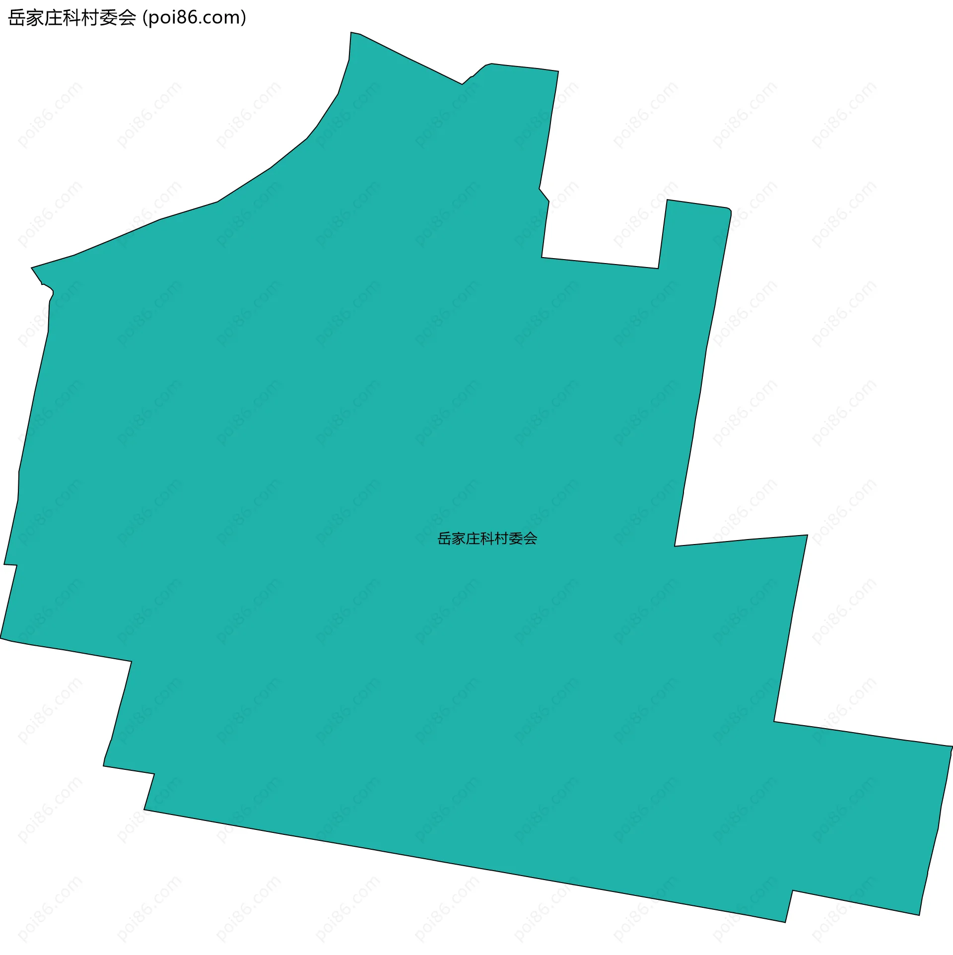 岳家庄科村委会边界地图
