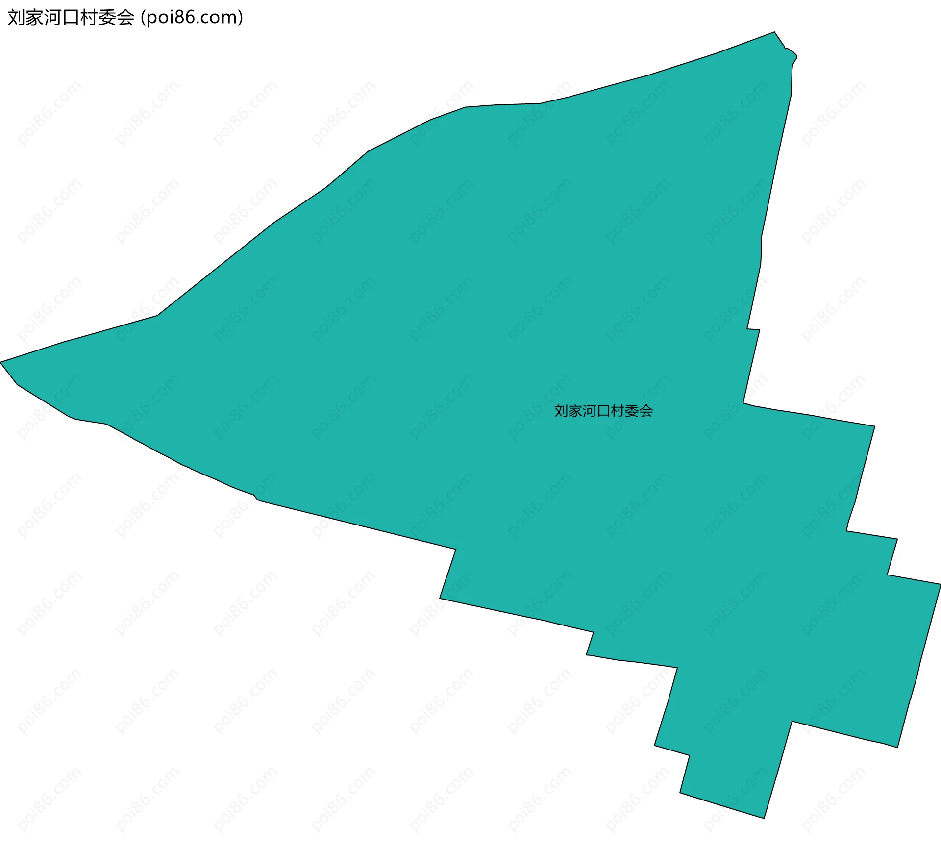 刘家河口村委会边界地图