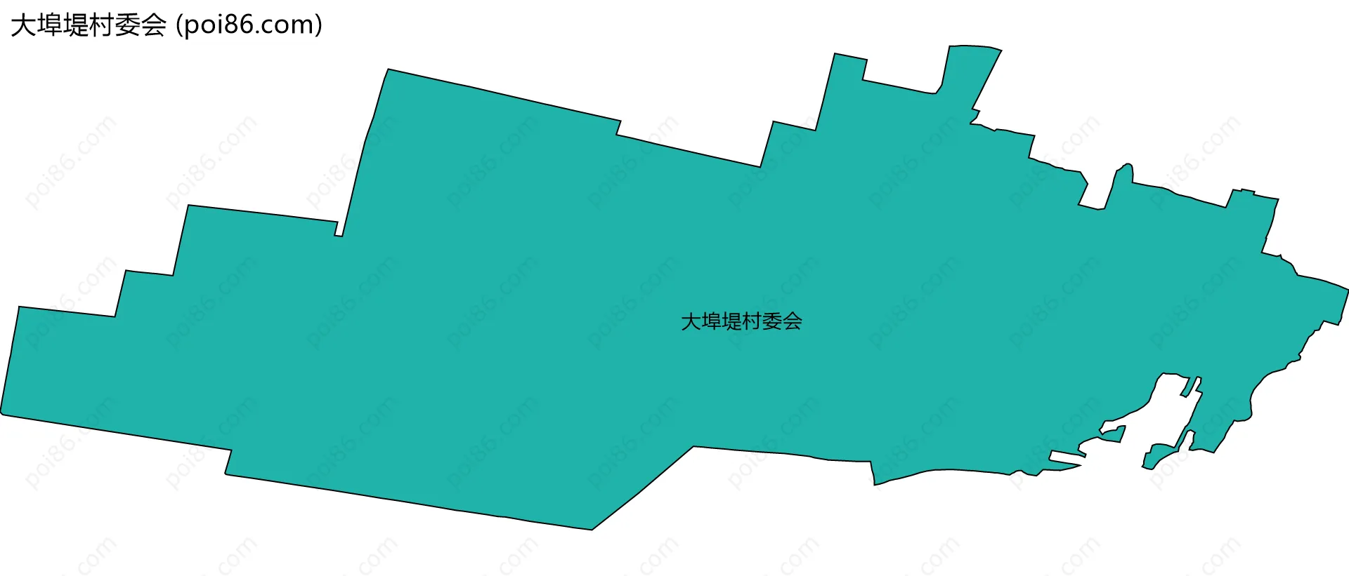 大埠堤村委会边界地图