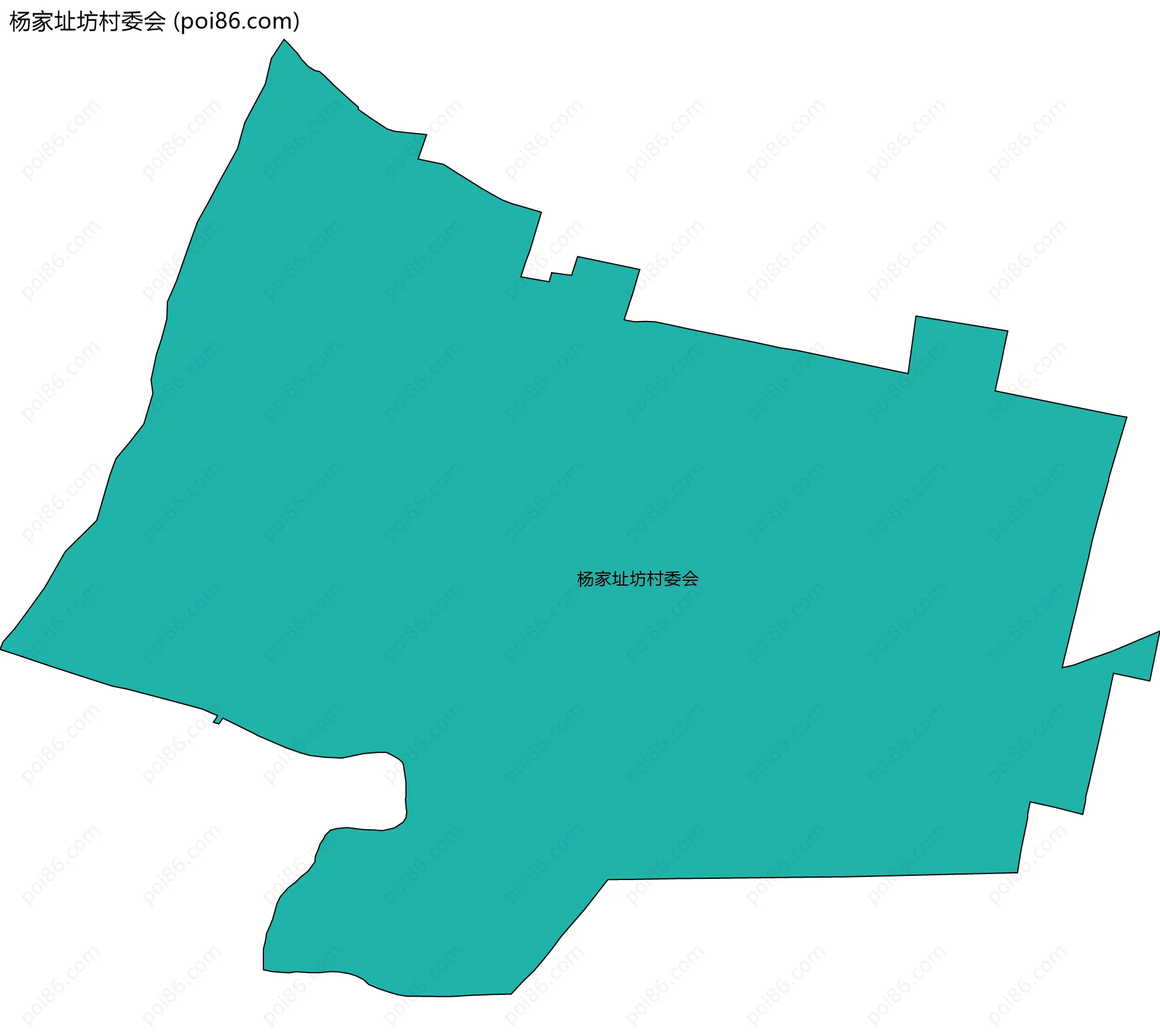杨家址坊村委会边界地图
