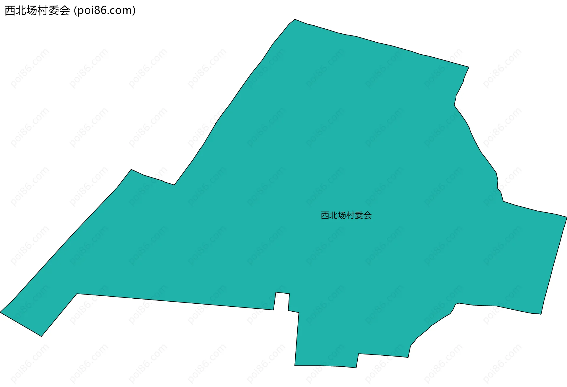 西北场村委会边界地图