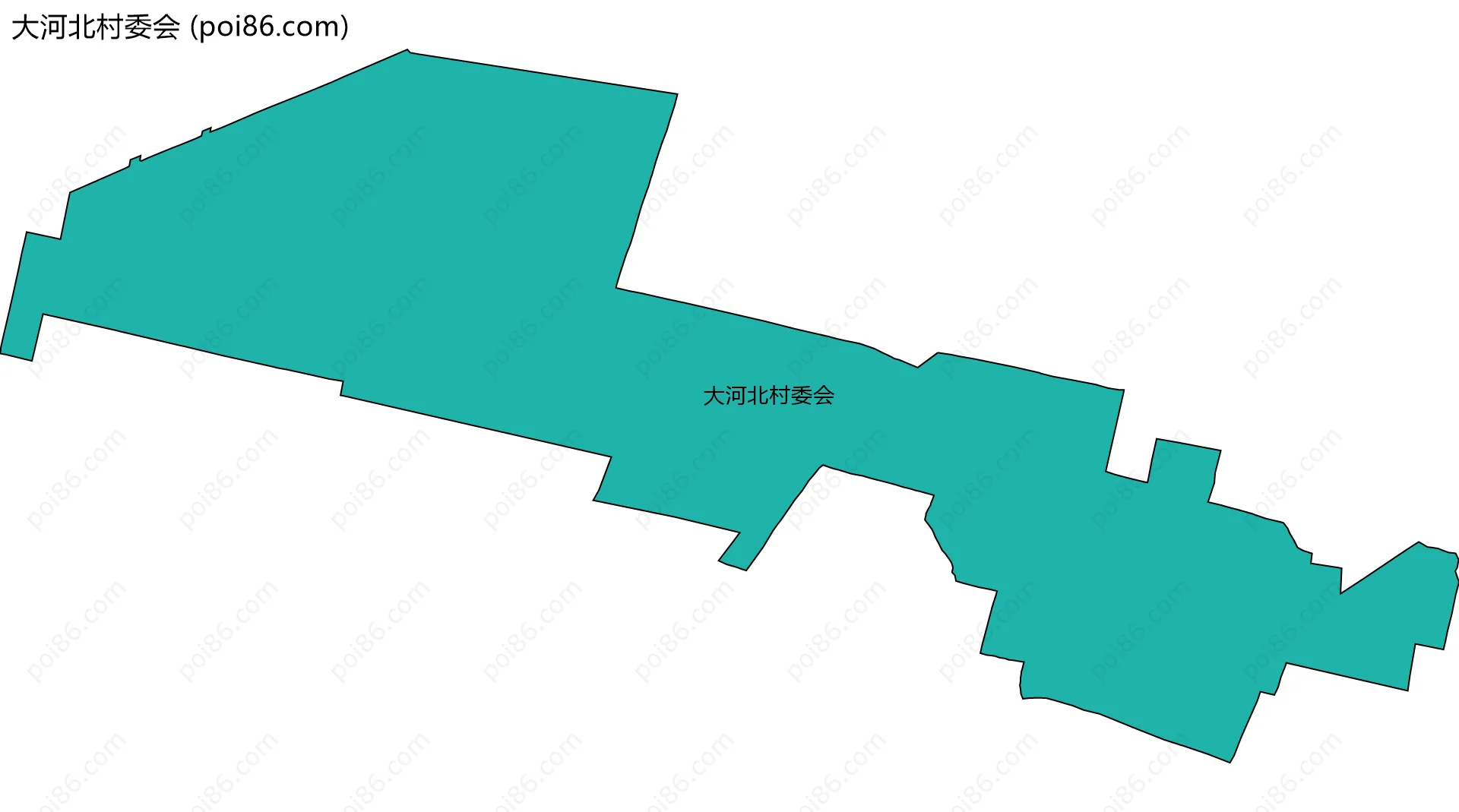 大河北村委会边界地图