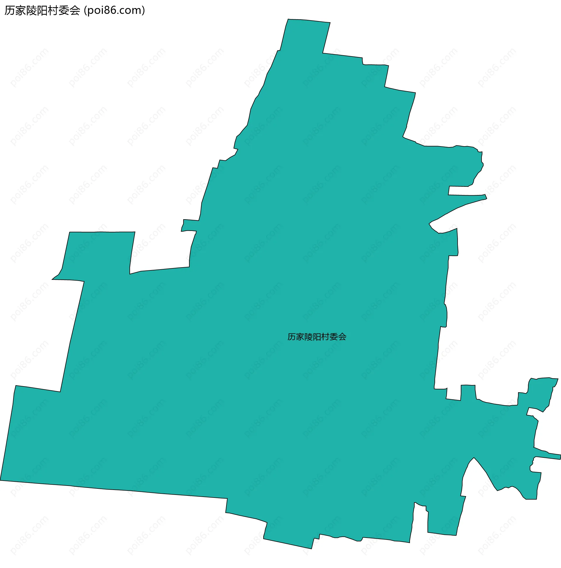 历家陵阳村委会边界地图