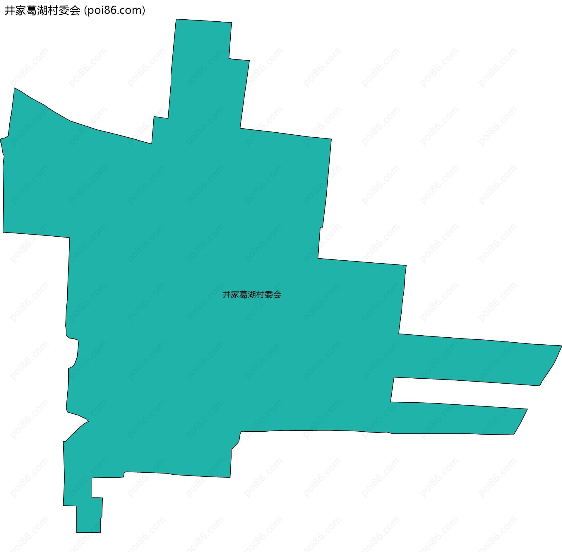 井家葛湖村委会边界地图