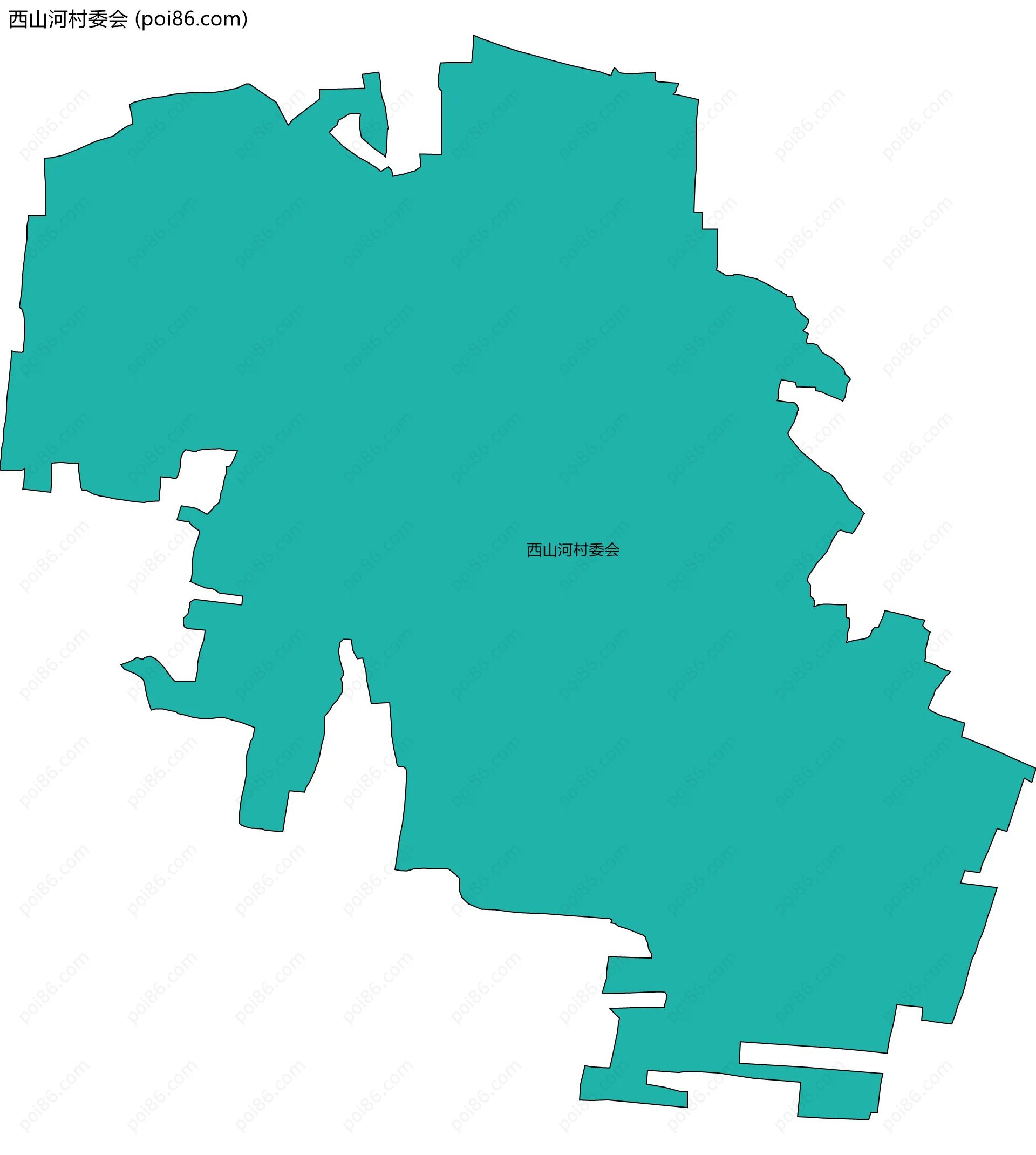 西山河村委会边界地图
