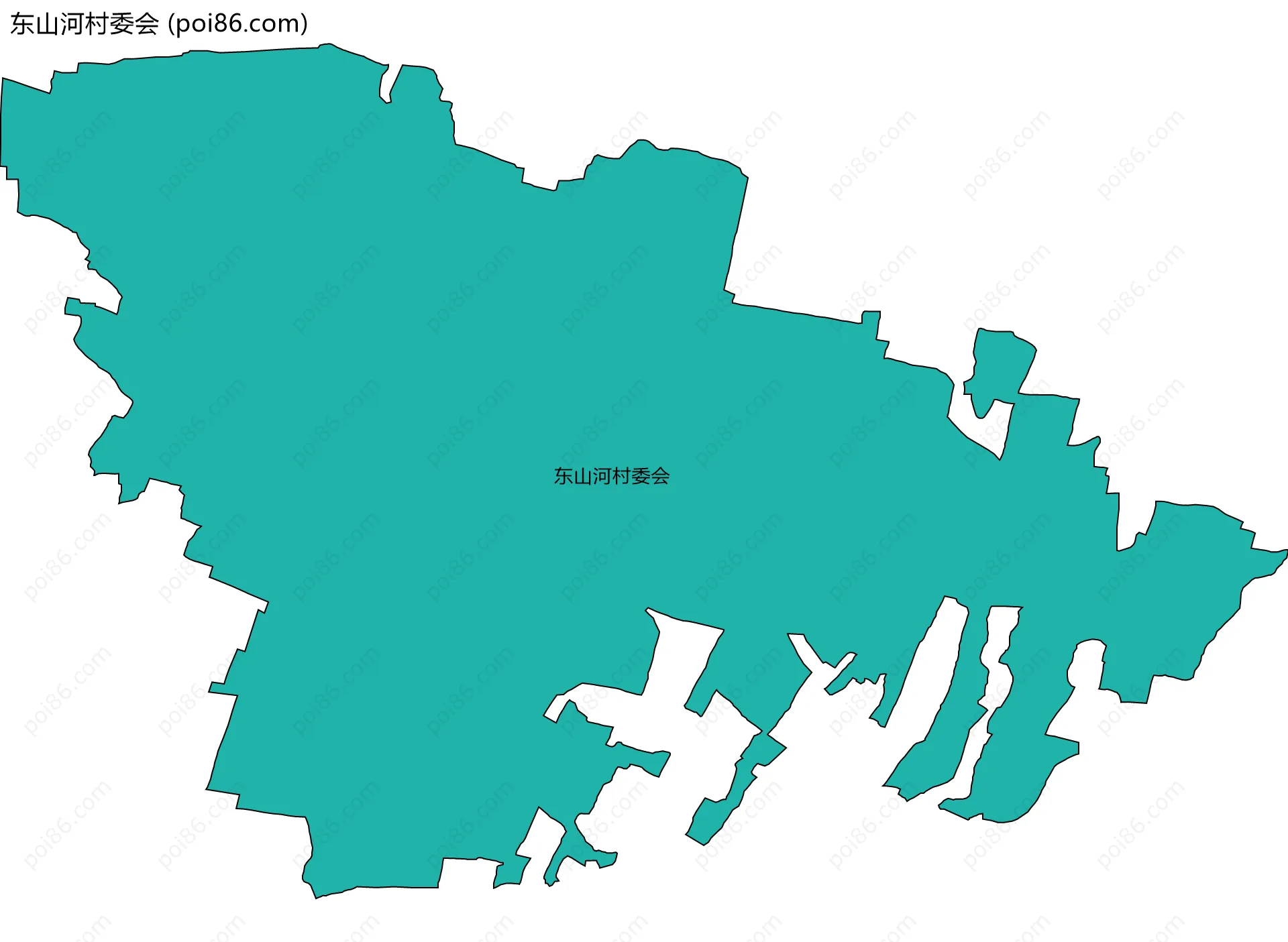 东山河村委会边界地图