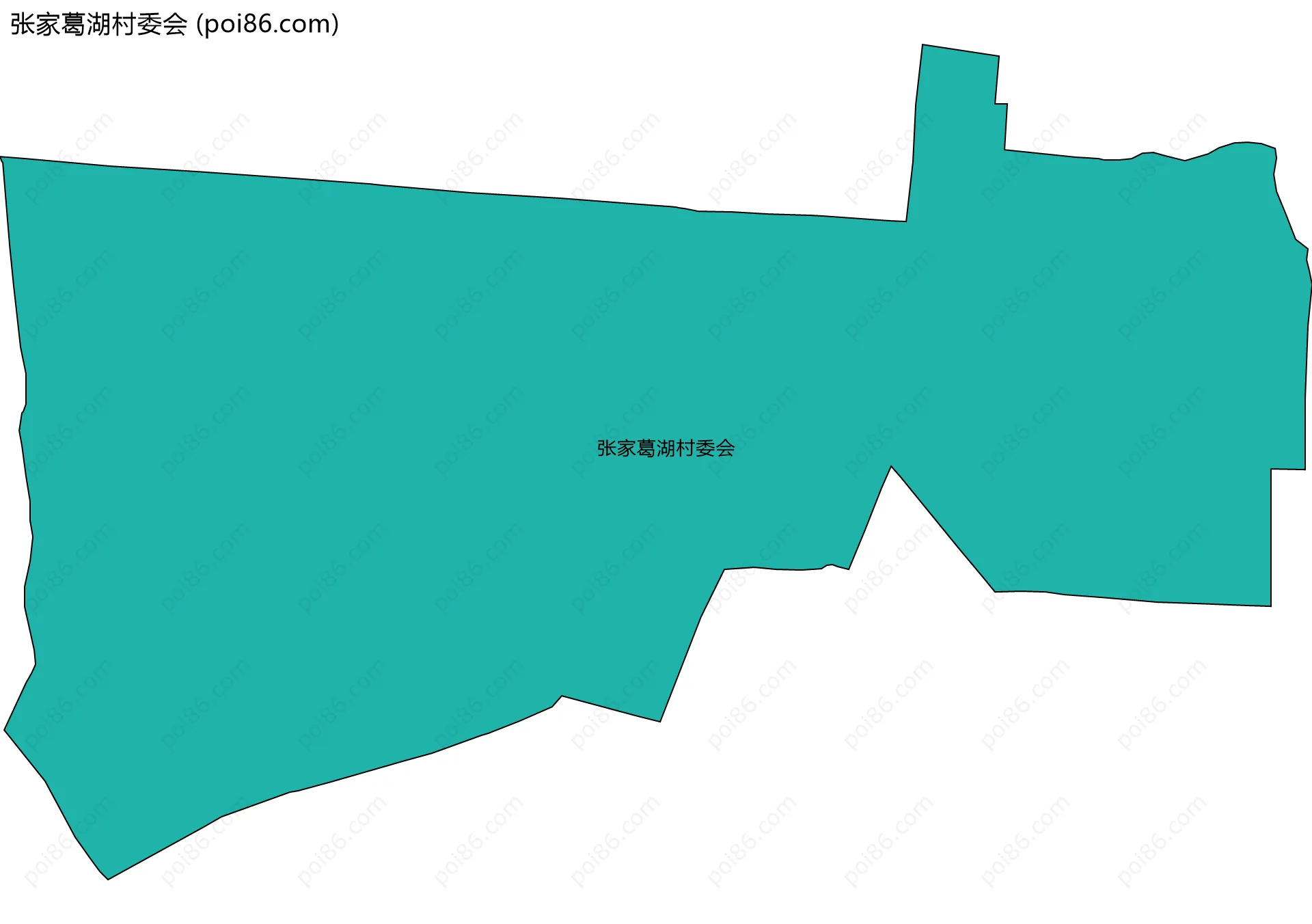 张家葛湖村委会边界地图